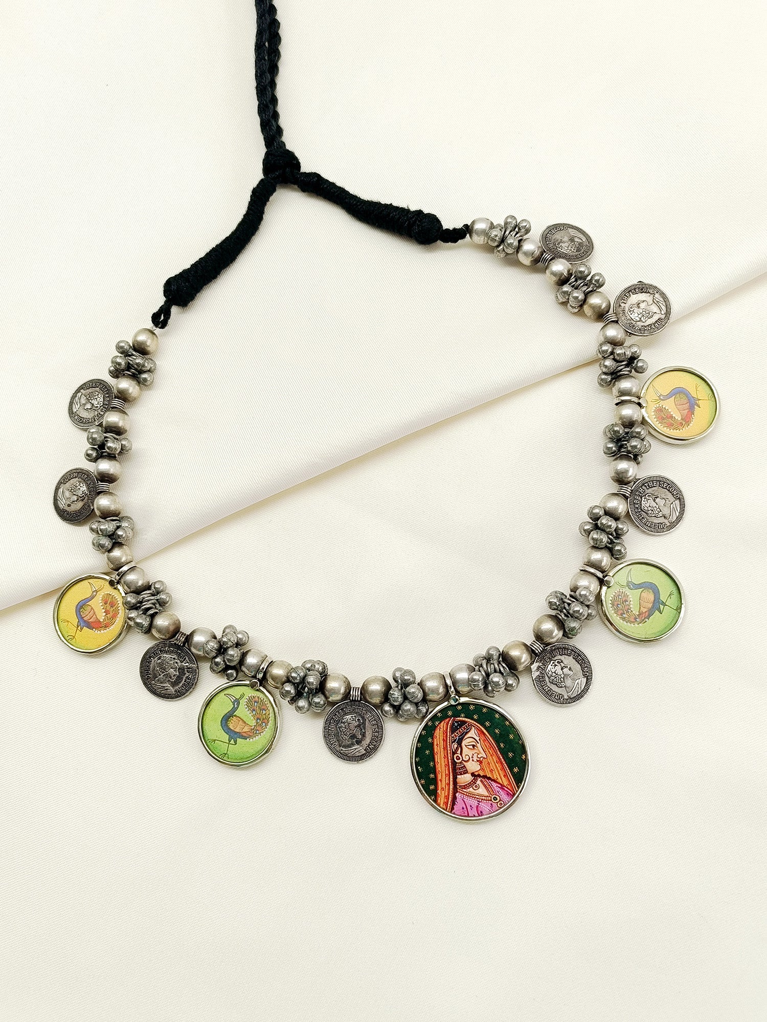 Josie Multi Colour Oxidized Neckpiece