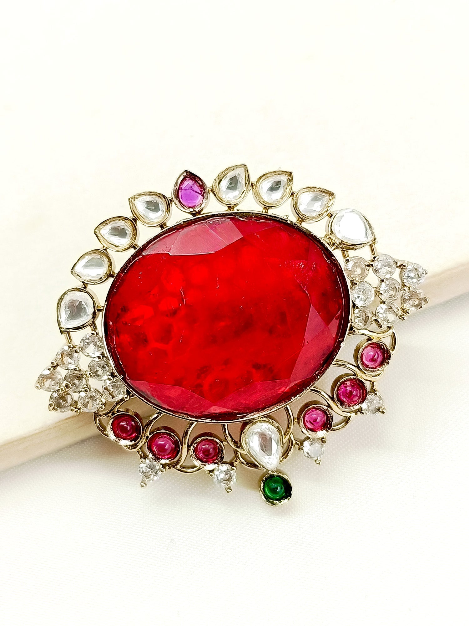 Maanas Ruby Men's Brooch