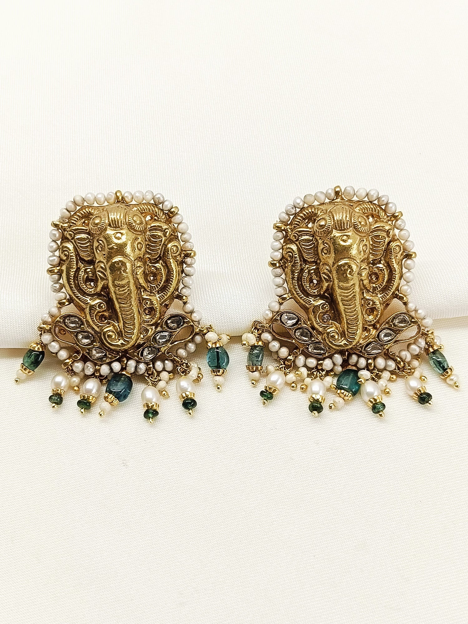 Jini Green 92.5 Silver Earring