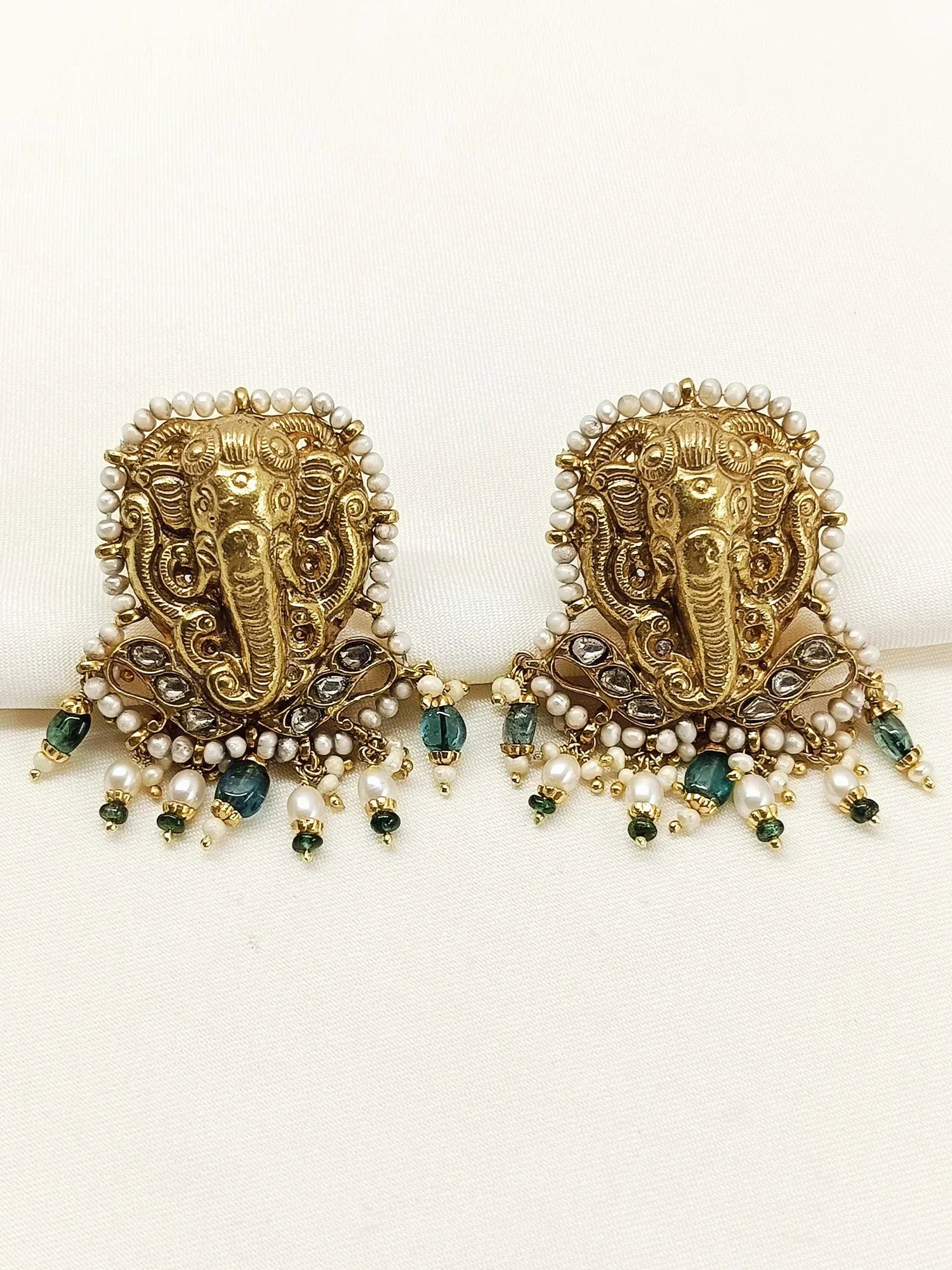 Jini Green 92.5 Silver Earring