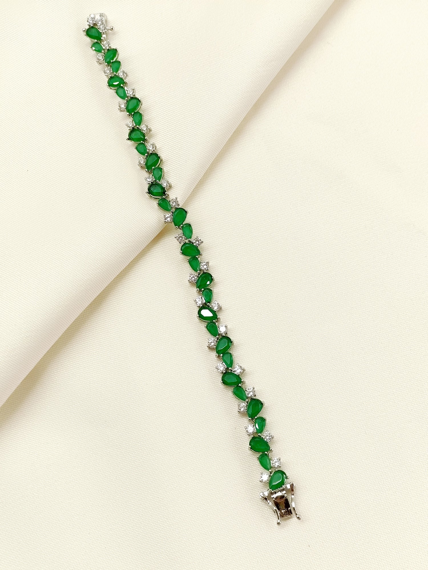 Allegra Green American Diamond Bracelet