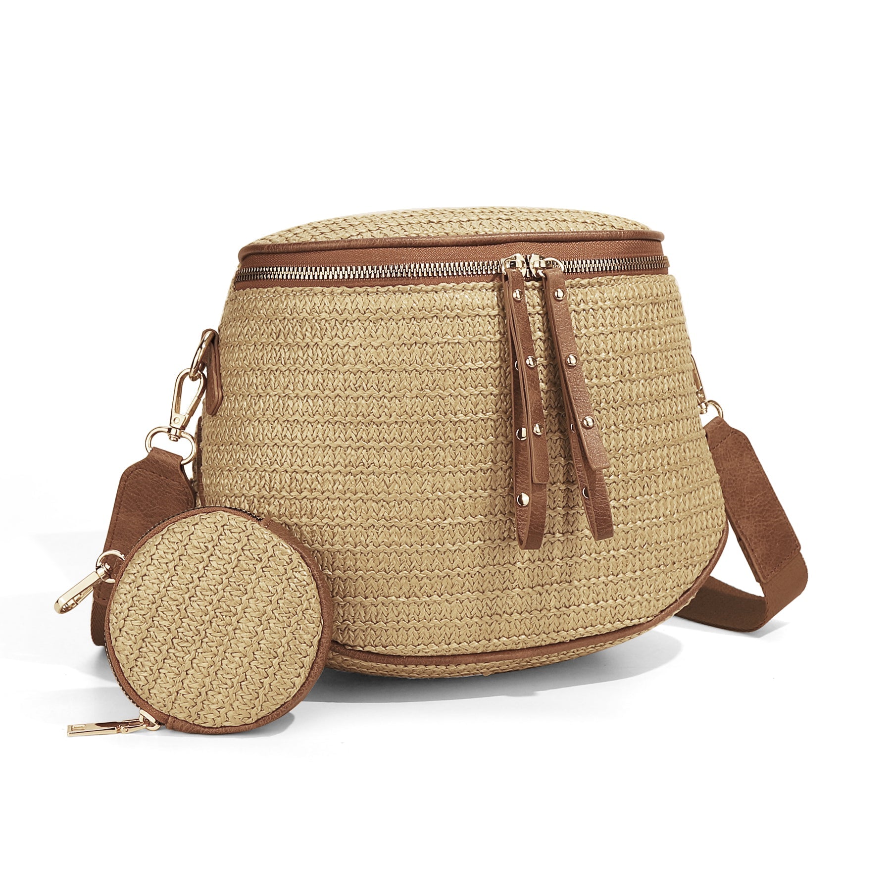 Ounamei Large Crossbody Bag for Women | Multi-Style Bag with Coin Pouch for Travel & Daily Use
