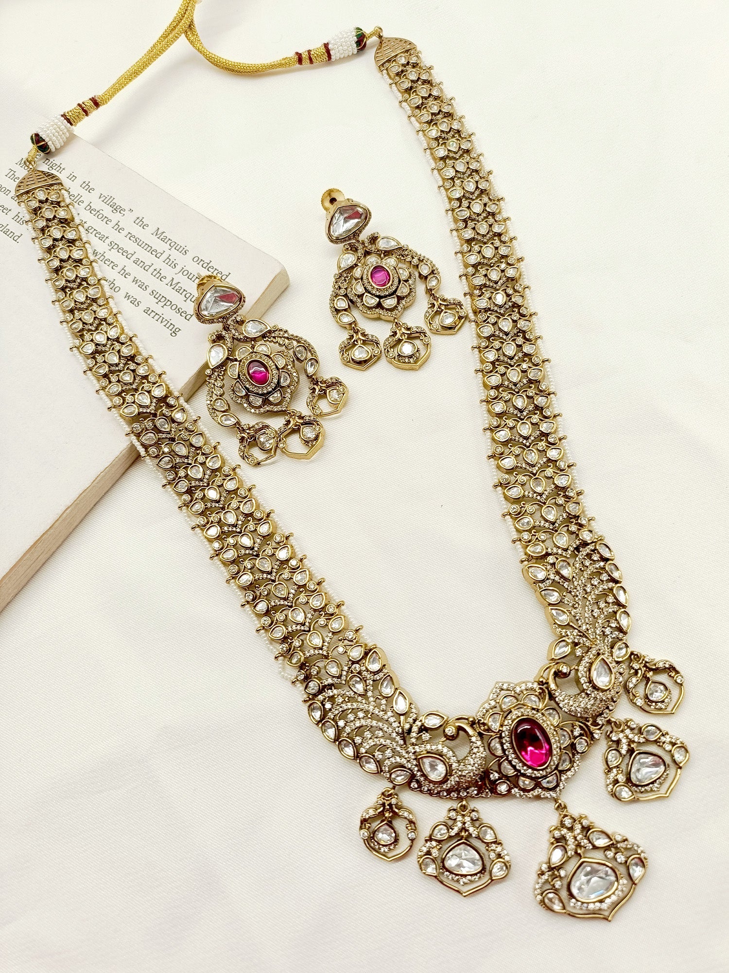 Masakali Maroon Long Polki Set - qivii