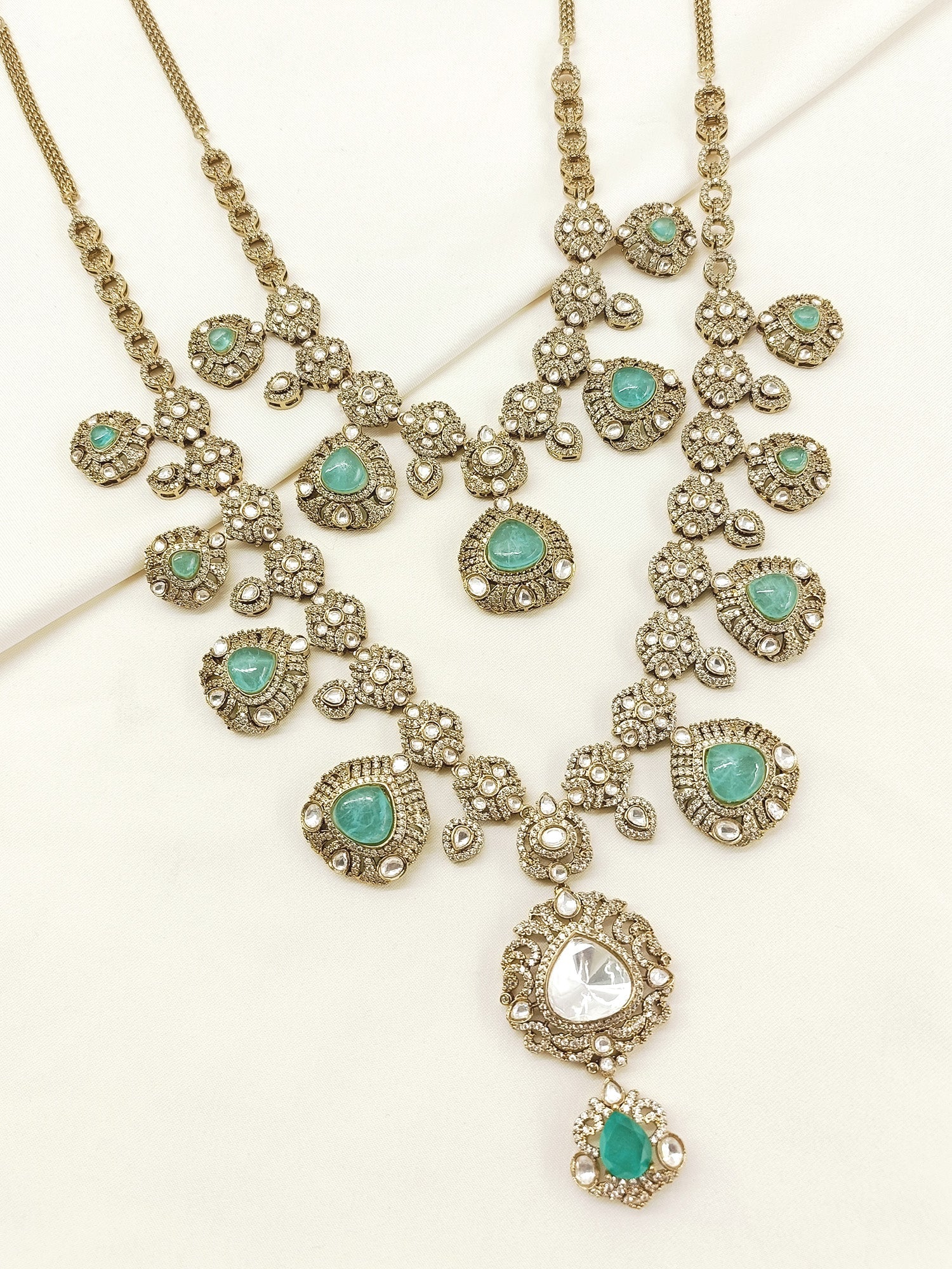 Rishi Mint Green Victorian Groom Neckpiece