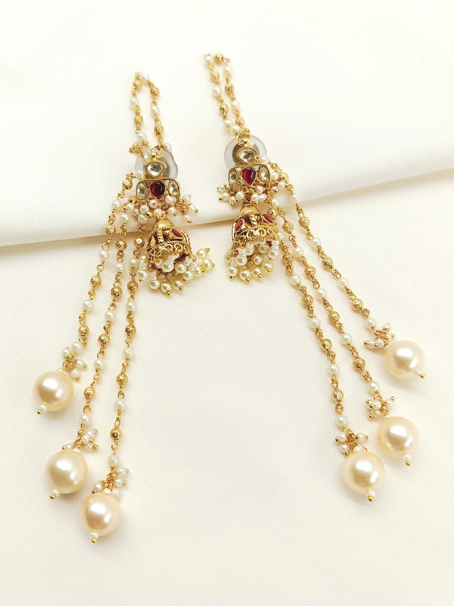 Kanishka Ruby Kundan Jhumki