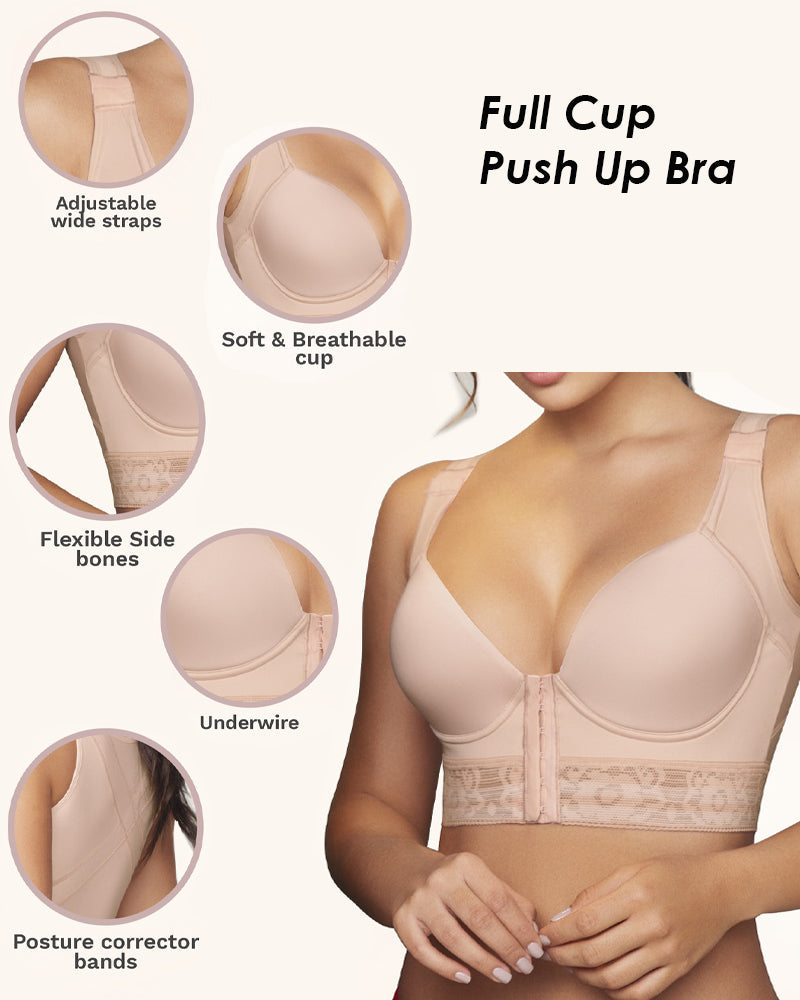 Women Full Cup Push Up Wirefree Bra - By Qivii