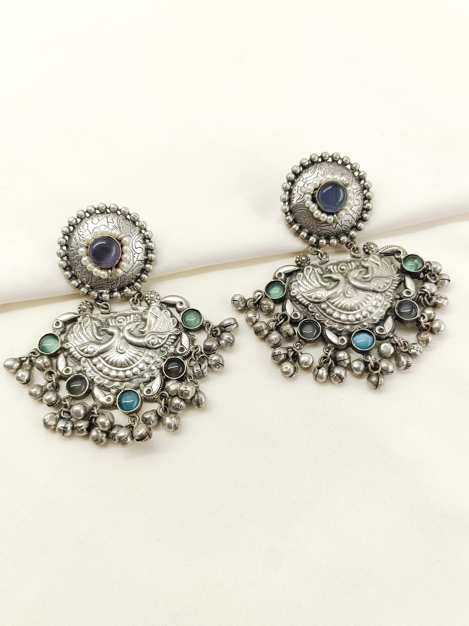 Wamika Multi Colour Oxidized Earring