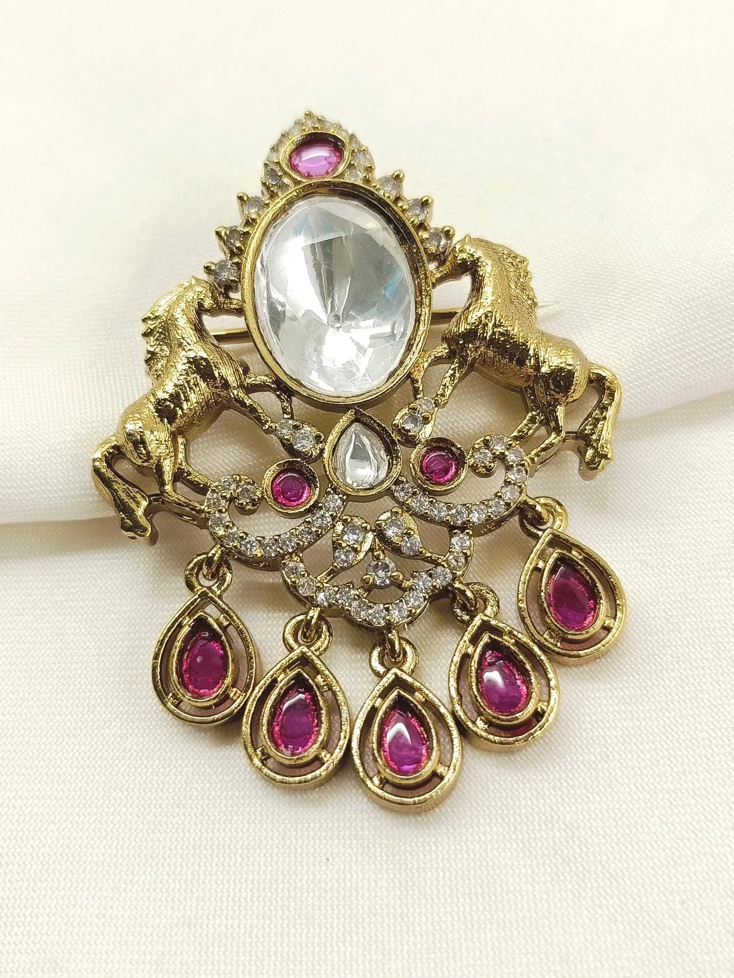 Divyansh Ruby Men's Brooch