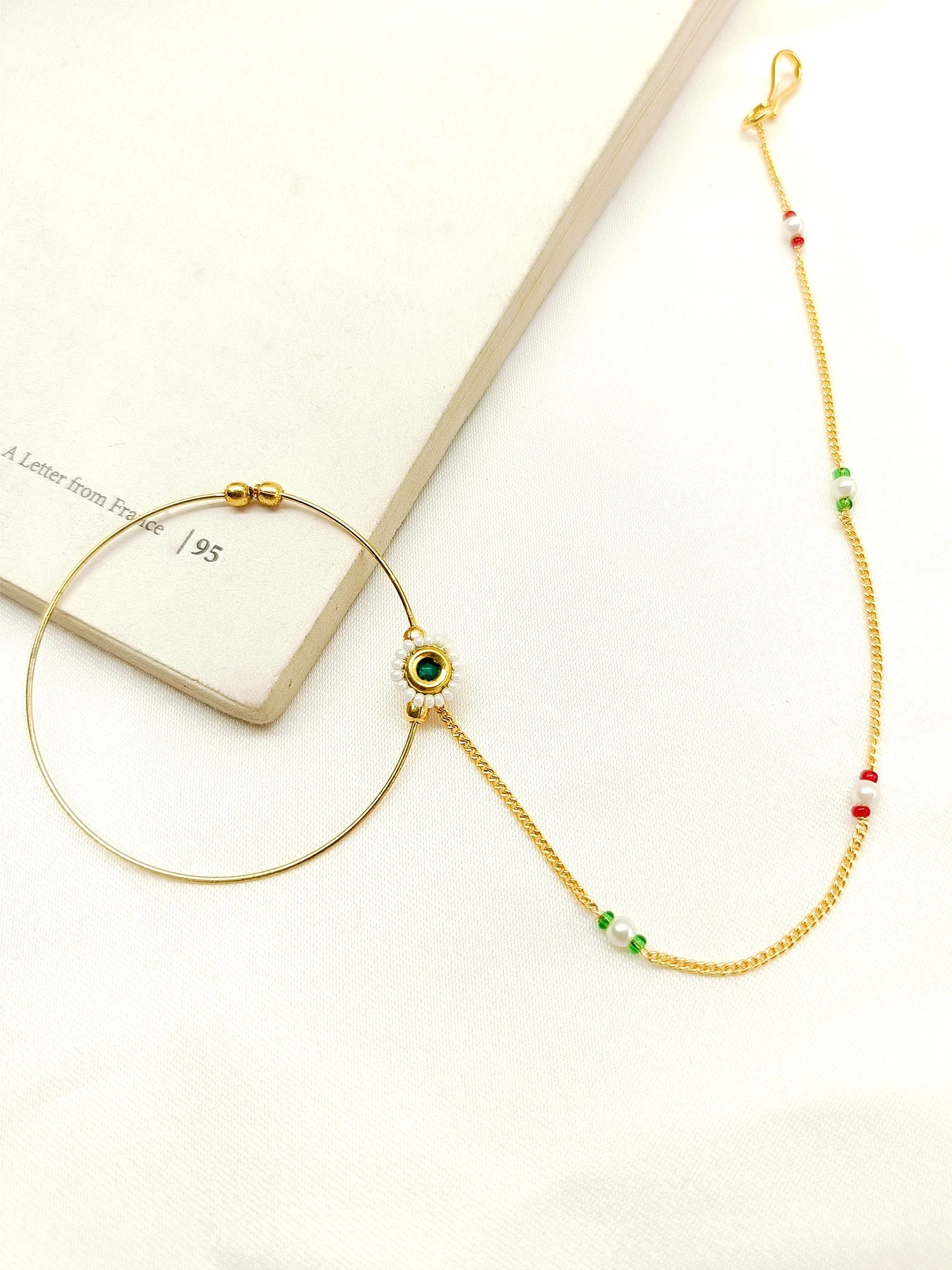 Hannah R & G Kundan Bridal Nath