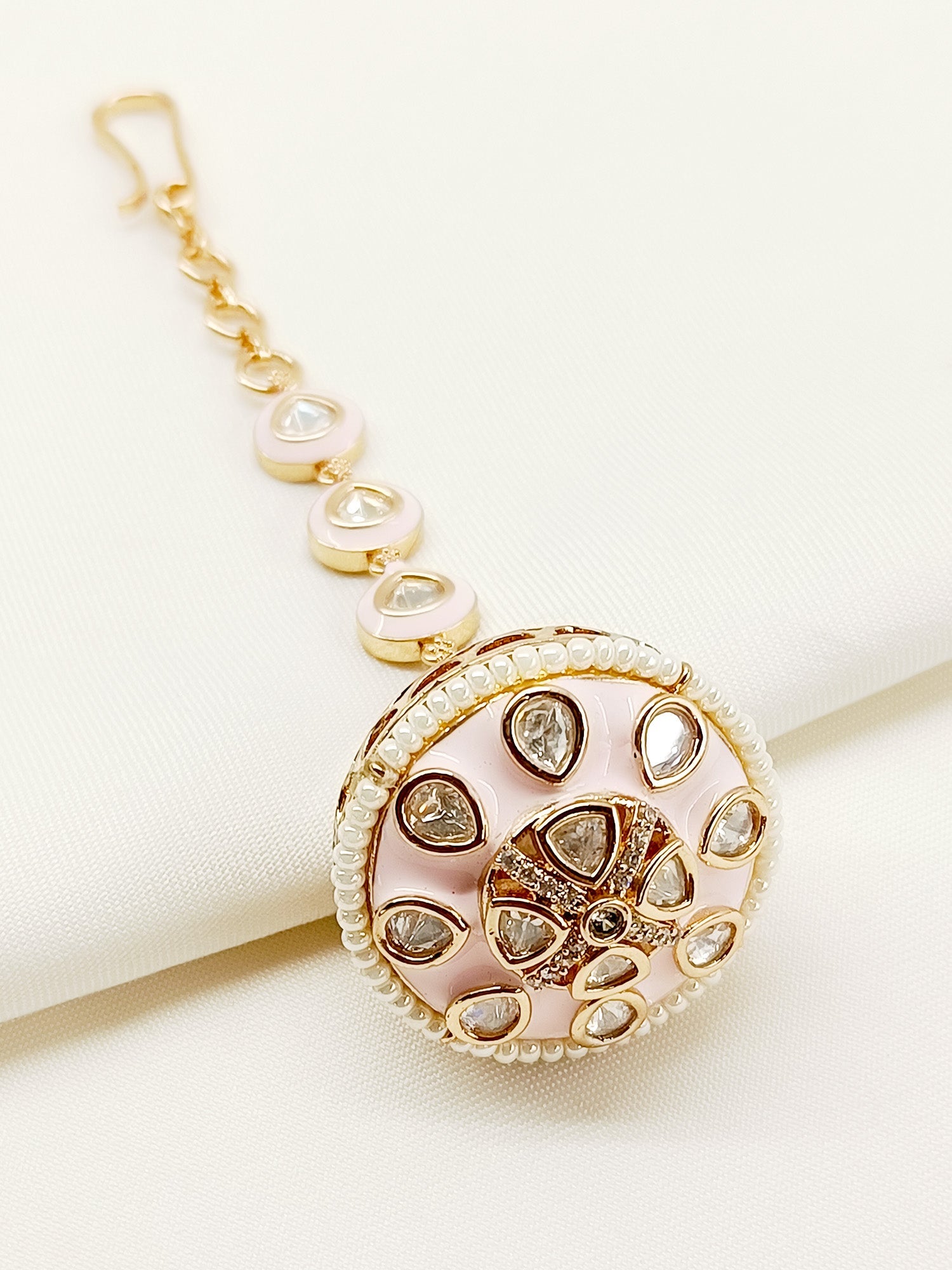 Chakrika Baby Pink Kundan Borla