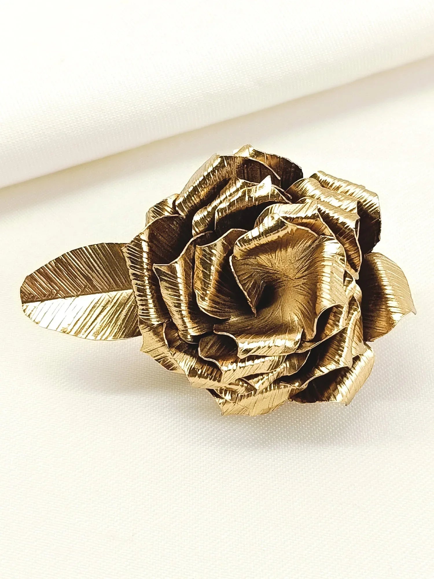 Manan Golden Rose Brooch