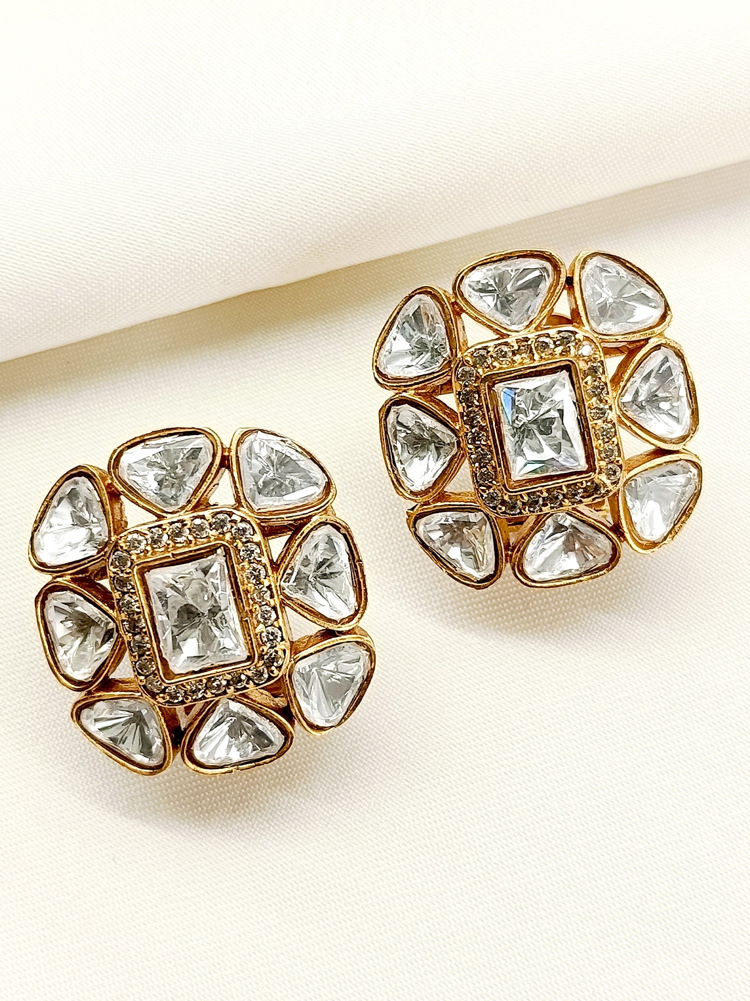 Maanyta White Kundan Tops