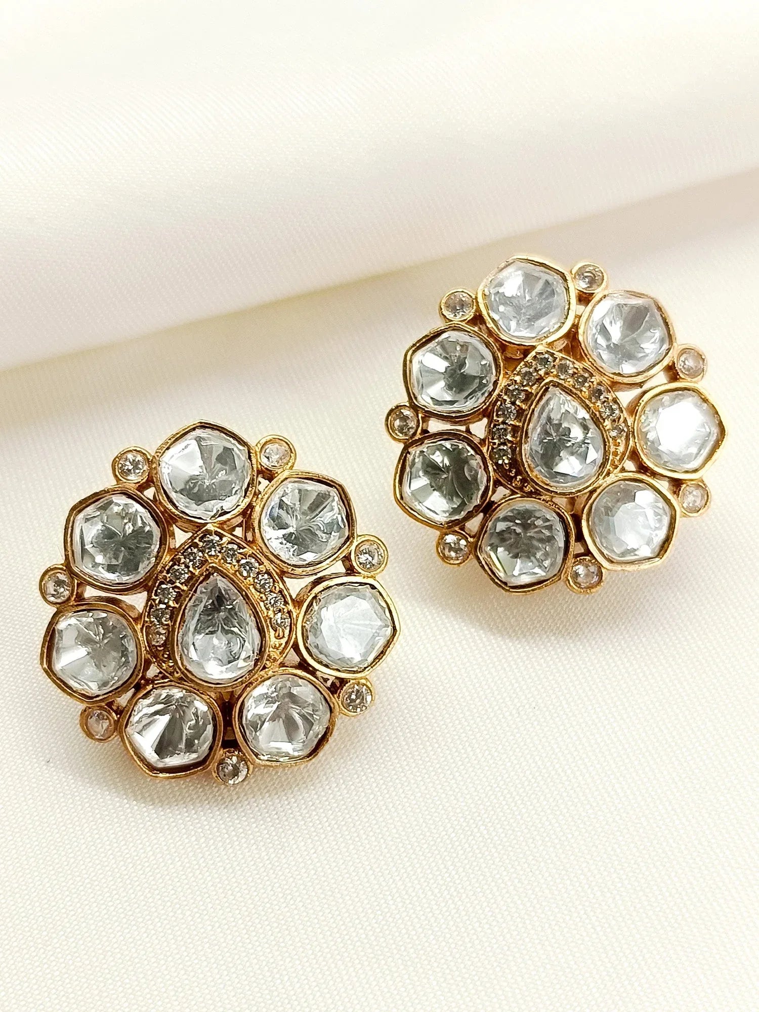 Swarah White Kundan Tops