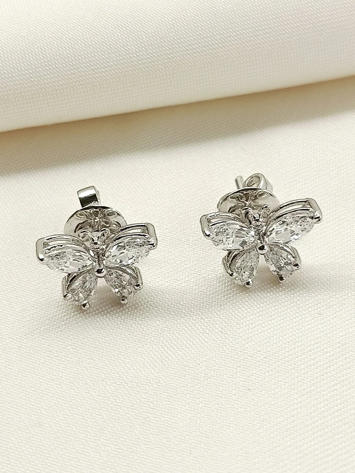 Kiara 92.5 Silver Swarovski Stone Tops