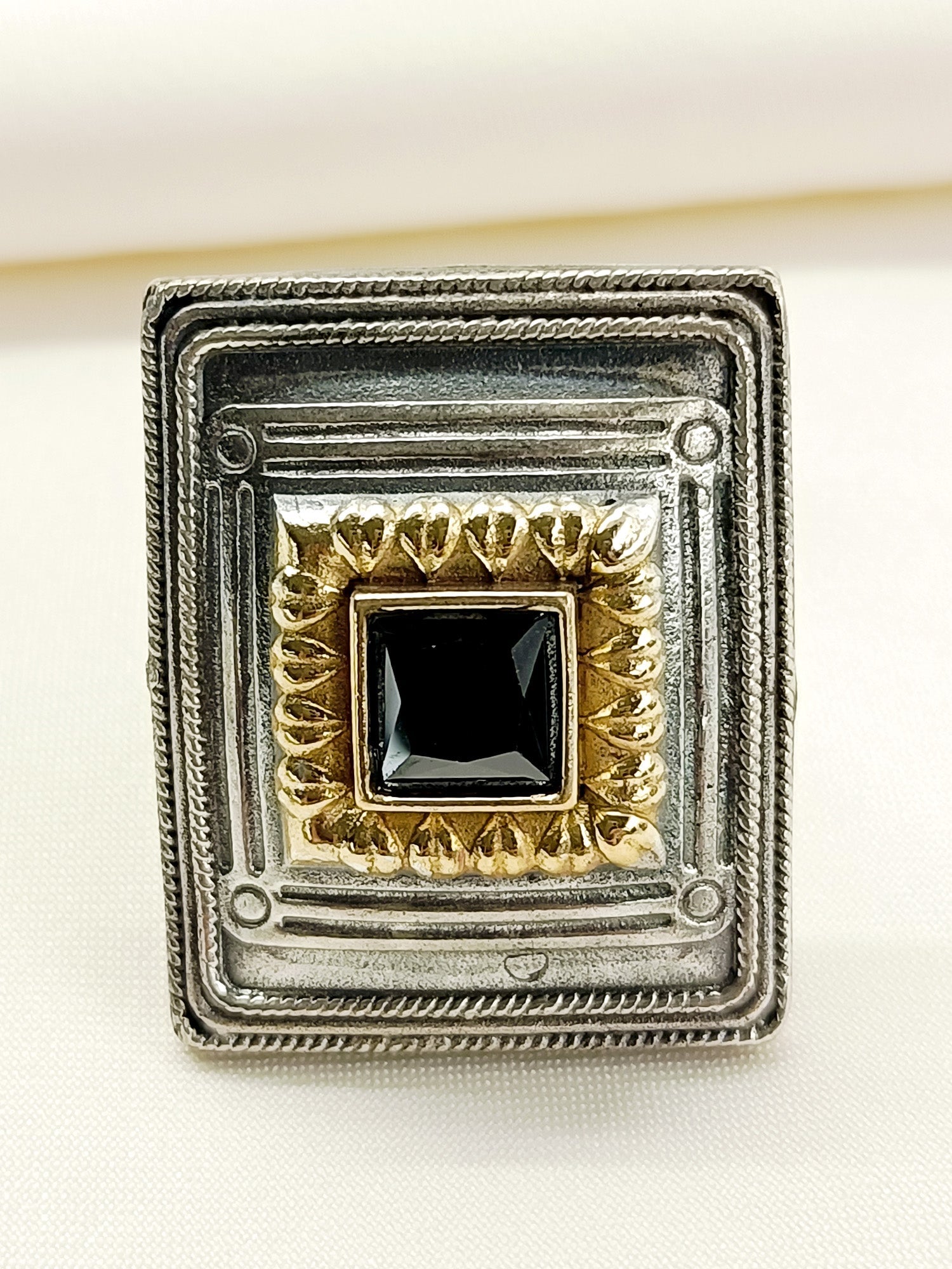 Gaurika Black Oxidized Finger Ring