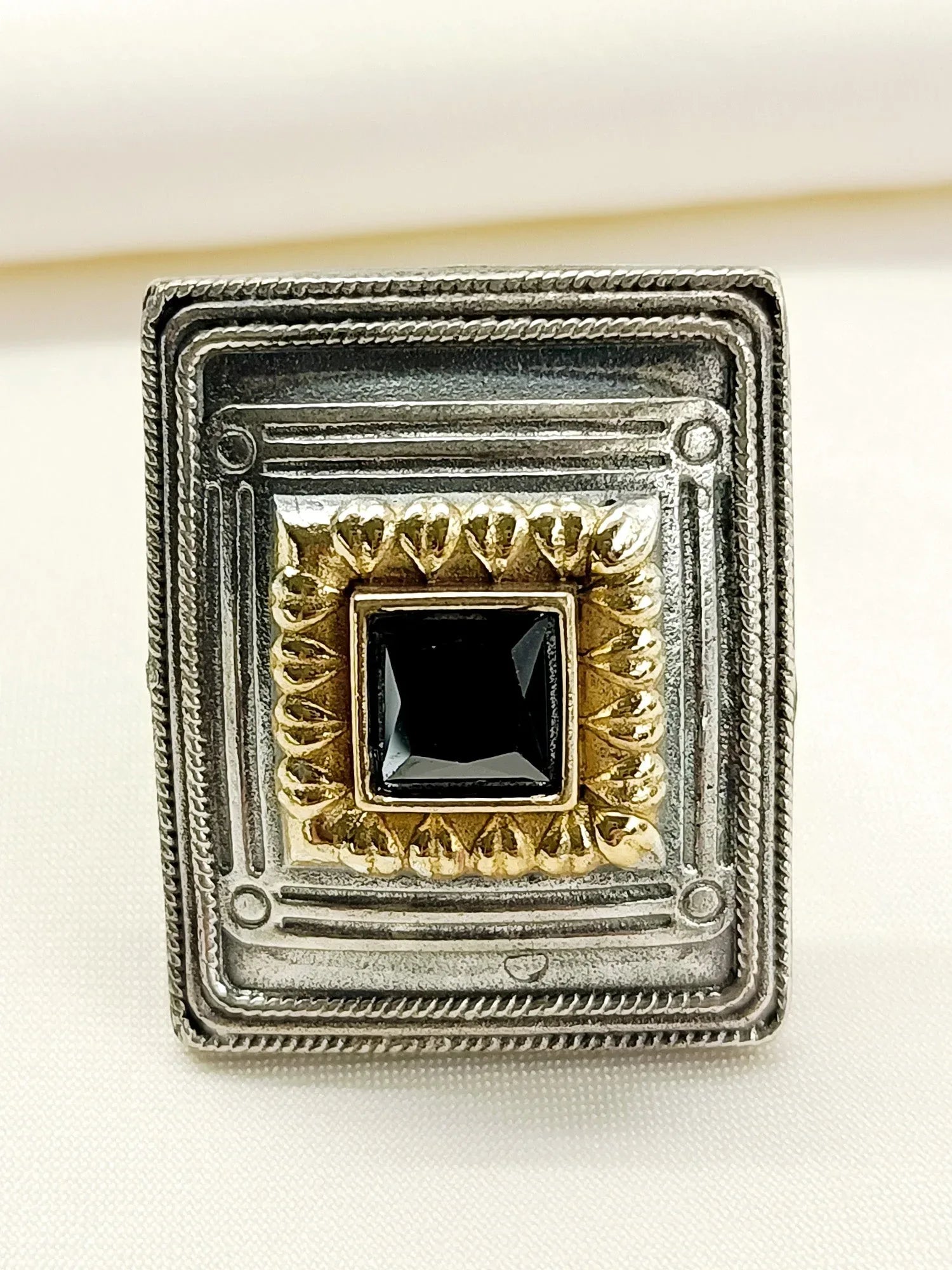 Gaurika Black Oxidized Finger Ring