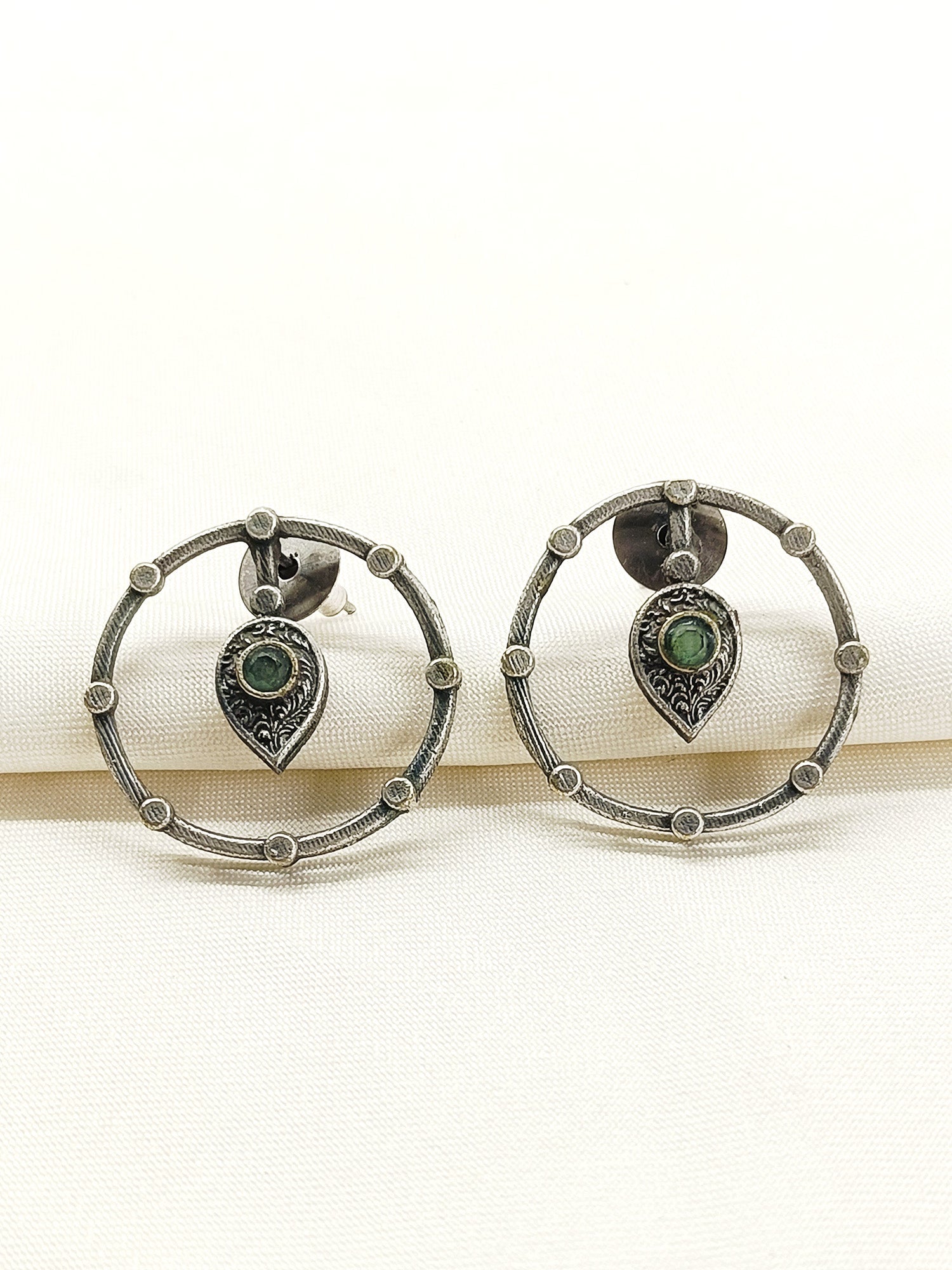 Darpana Mint Green Oxidized Tops