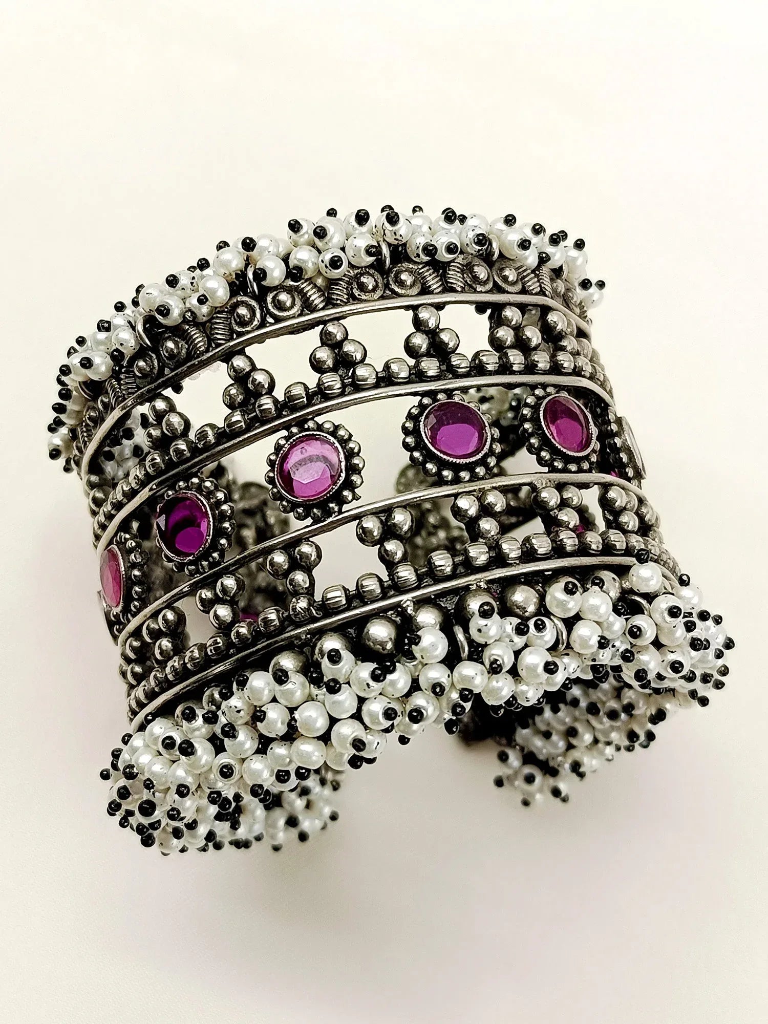 Arina Ruby Oxidized Bracelet