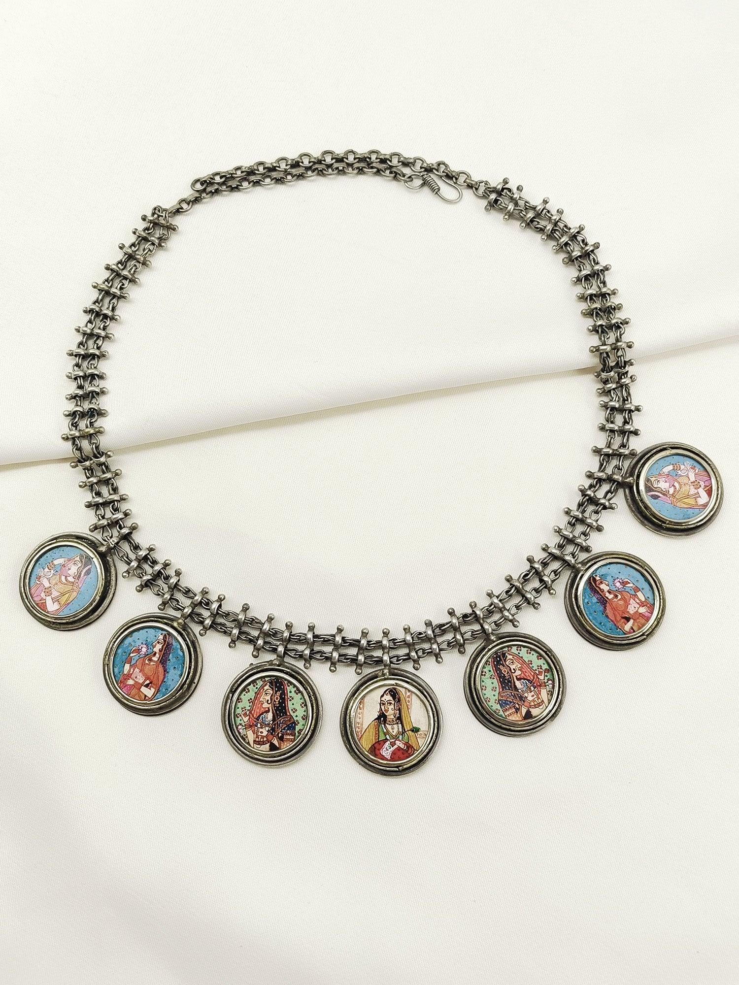 Yamika Multi Colour Oxidized Neckpiece