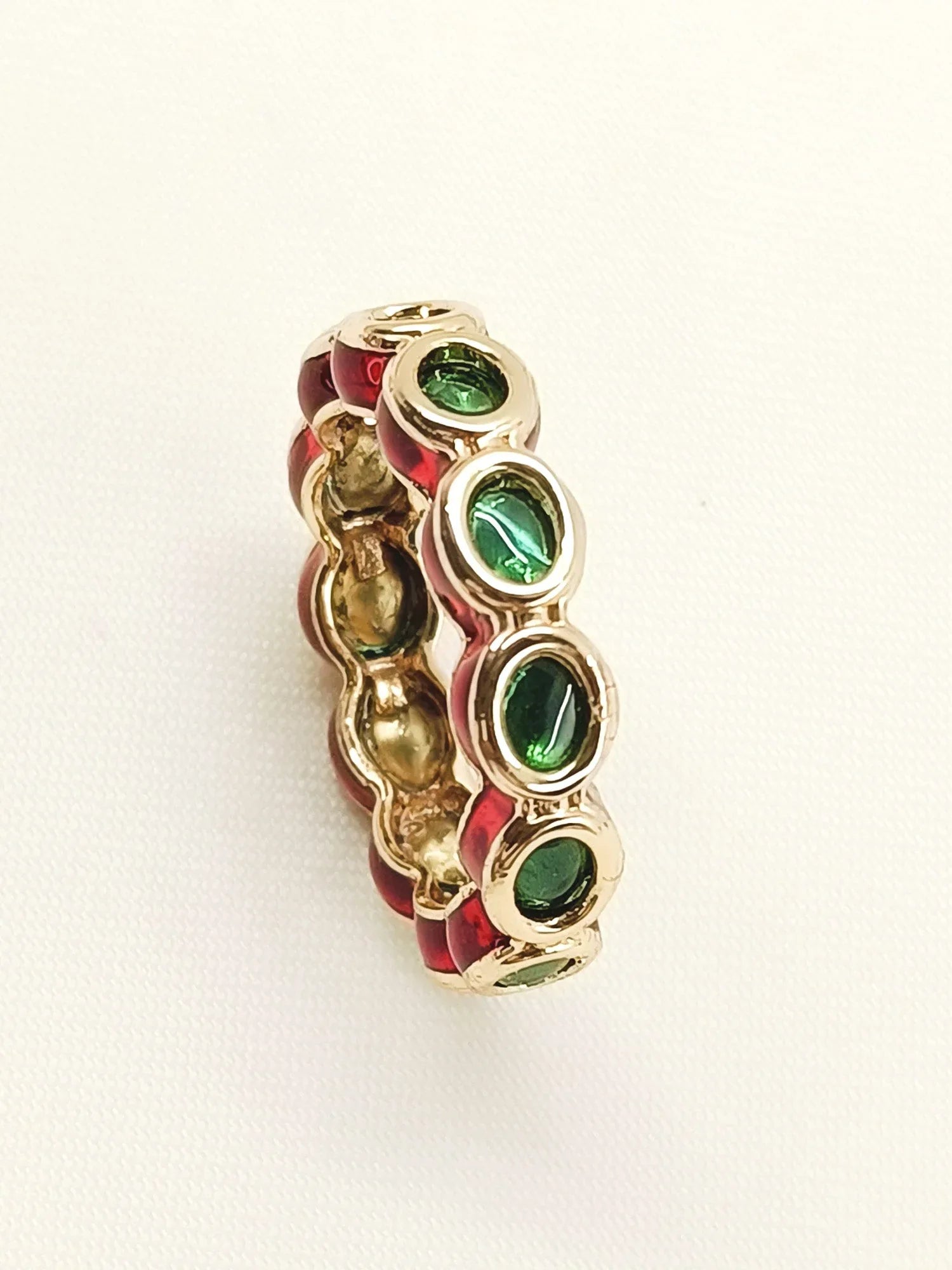 Anshu Ruby Kundan Finger Ring