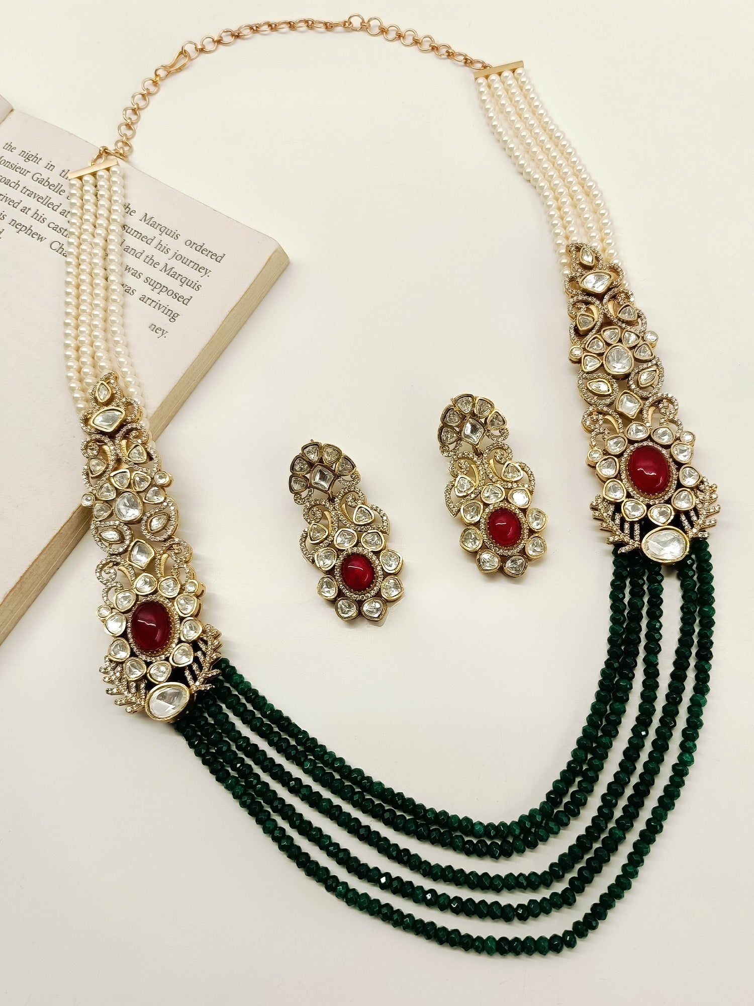 Pritee M & G Long Boutique Necklace Set - qivii