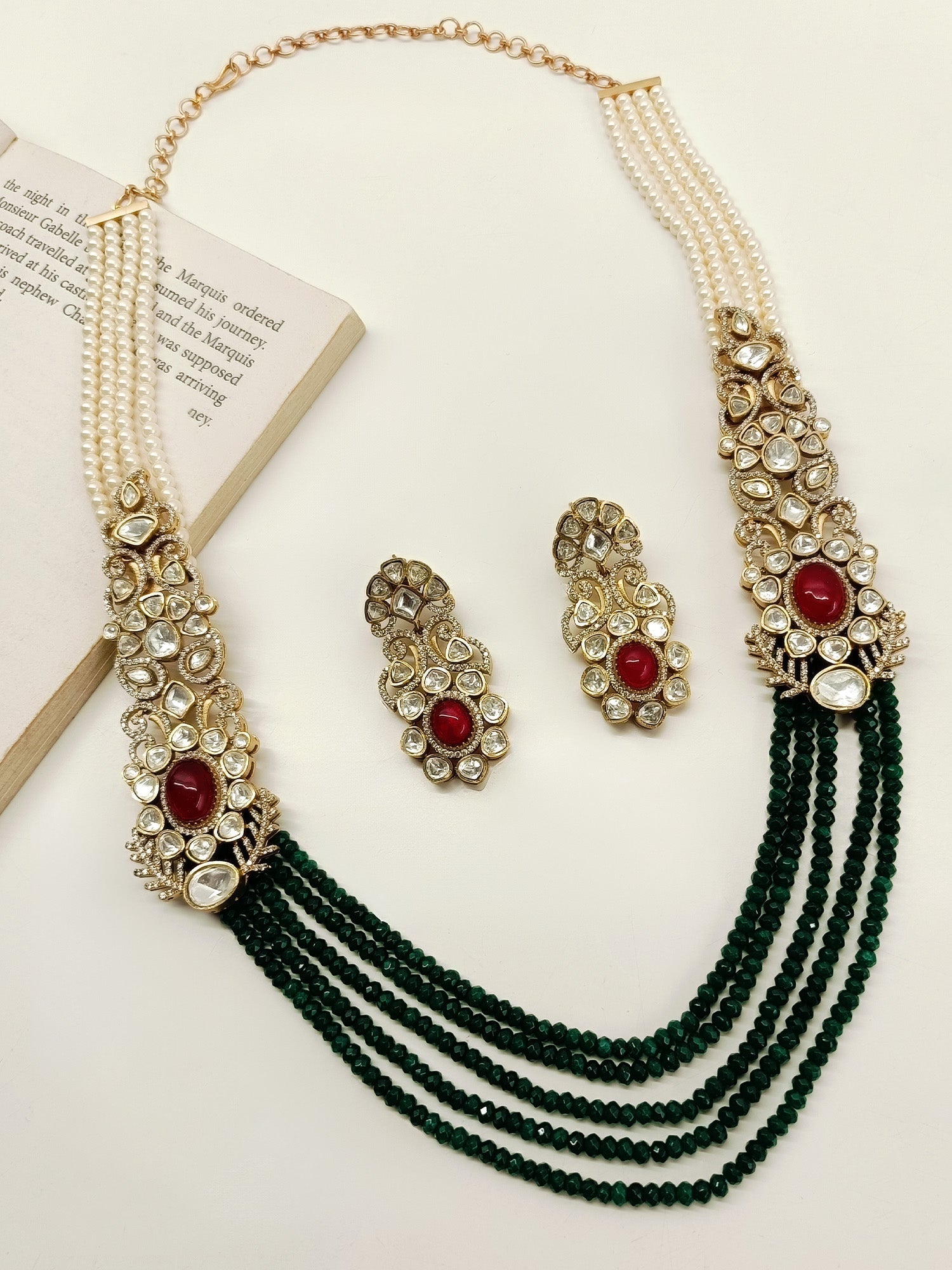 Pritee M & G Long Boutique Necklace Set - qivii