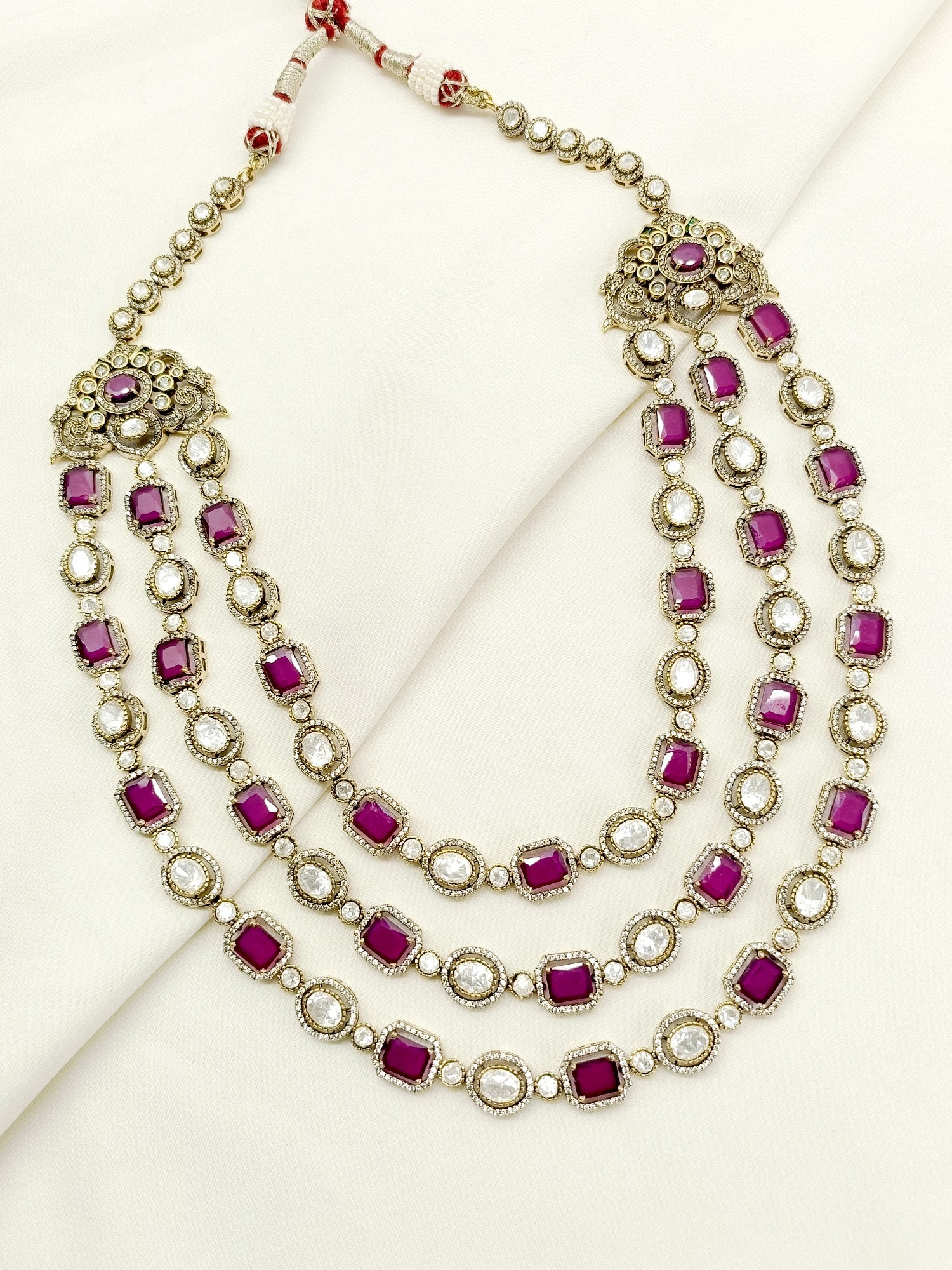 Pratish Groom Mala And Kalgi In Ruby