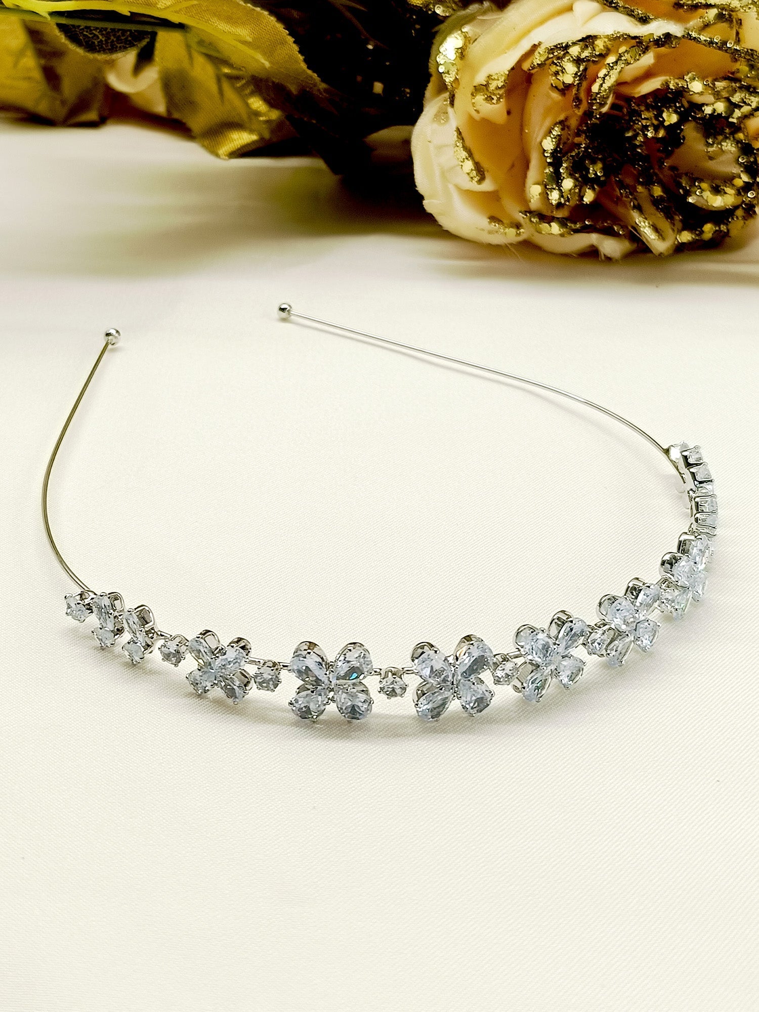Jasleen American Diamond Hair Band - qivii