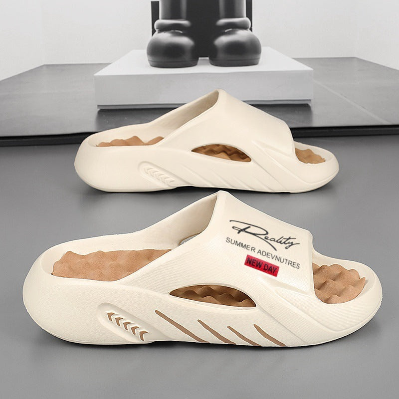 Unisex Atlas Logo Slides – Street Style Cushioned Anti-Slip Beach Sandals (US 5–12.5)