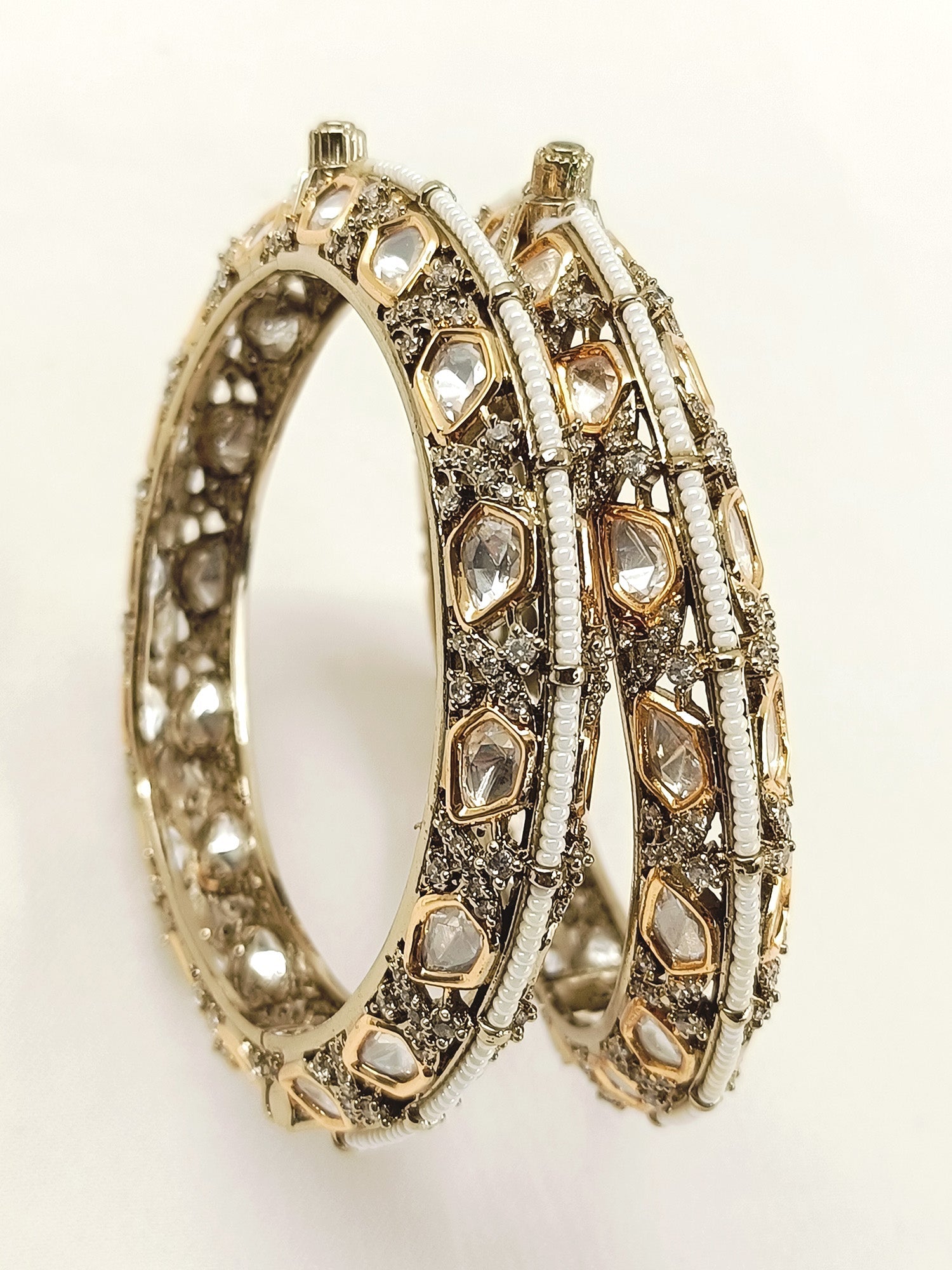 Brinley White Victorian Bangles