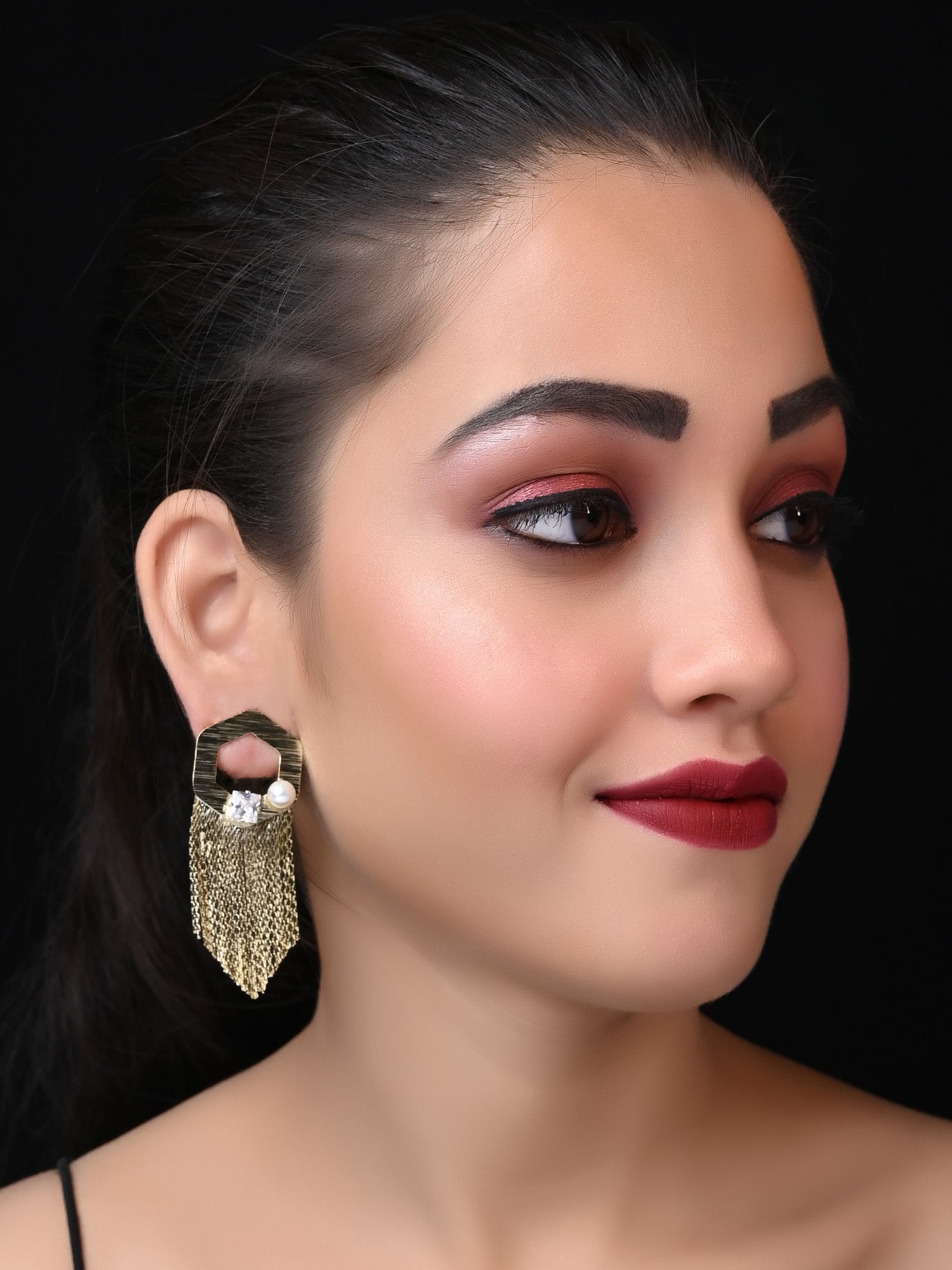 Liyana Golden Western Earrings - qivii