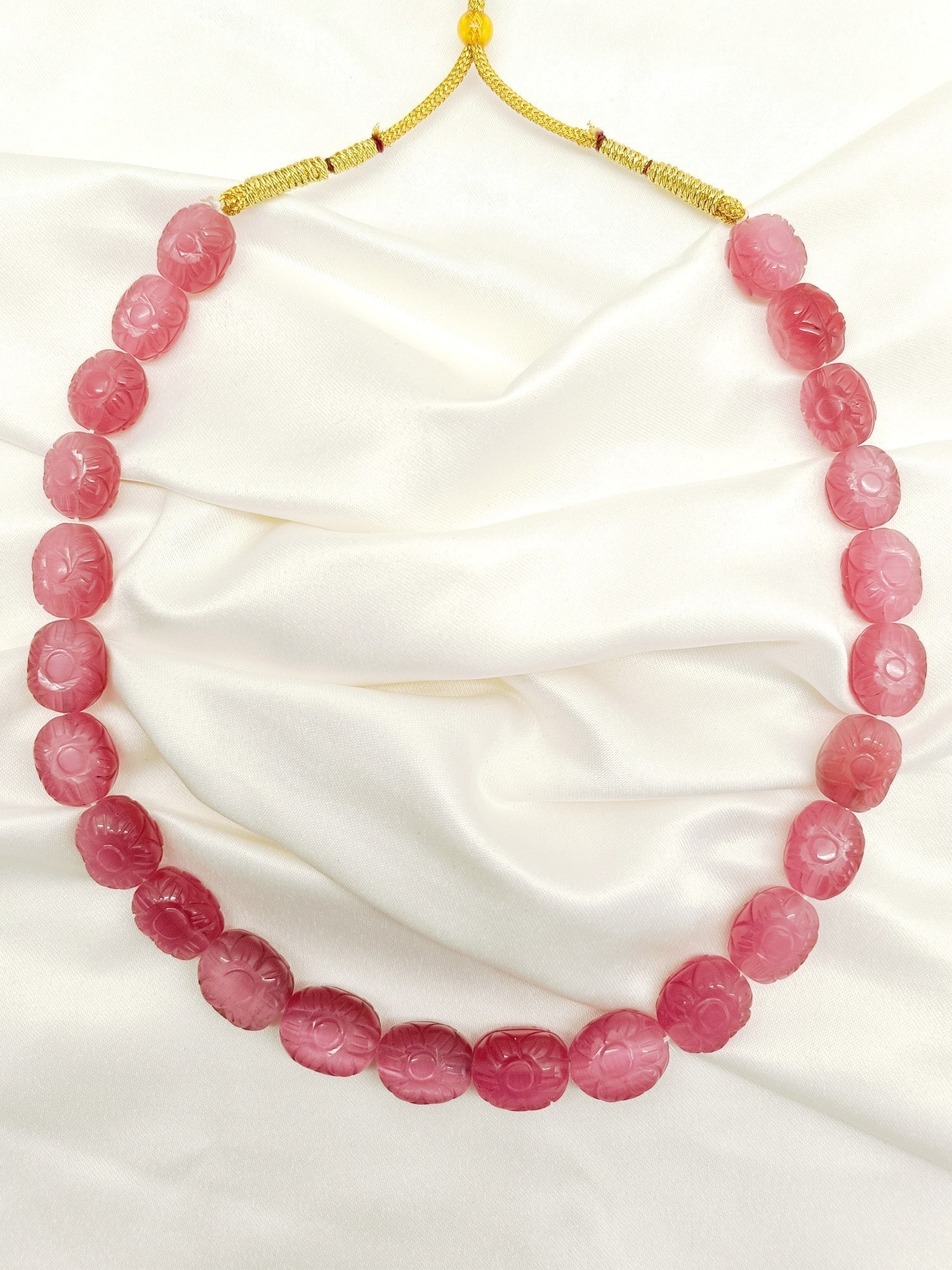 Krishti Pink Beads Neckpiece - qivii