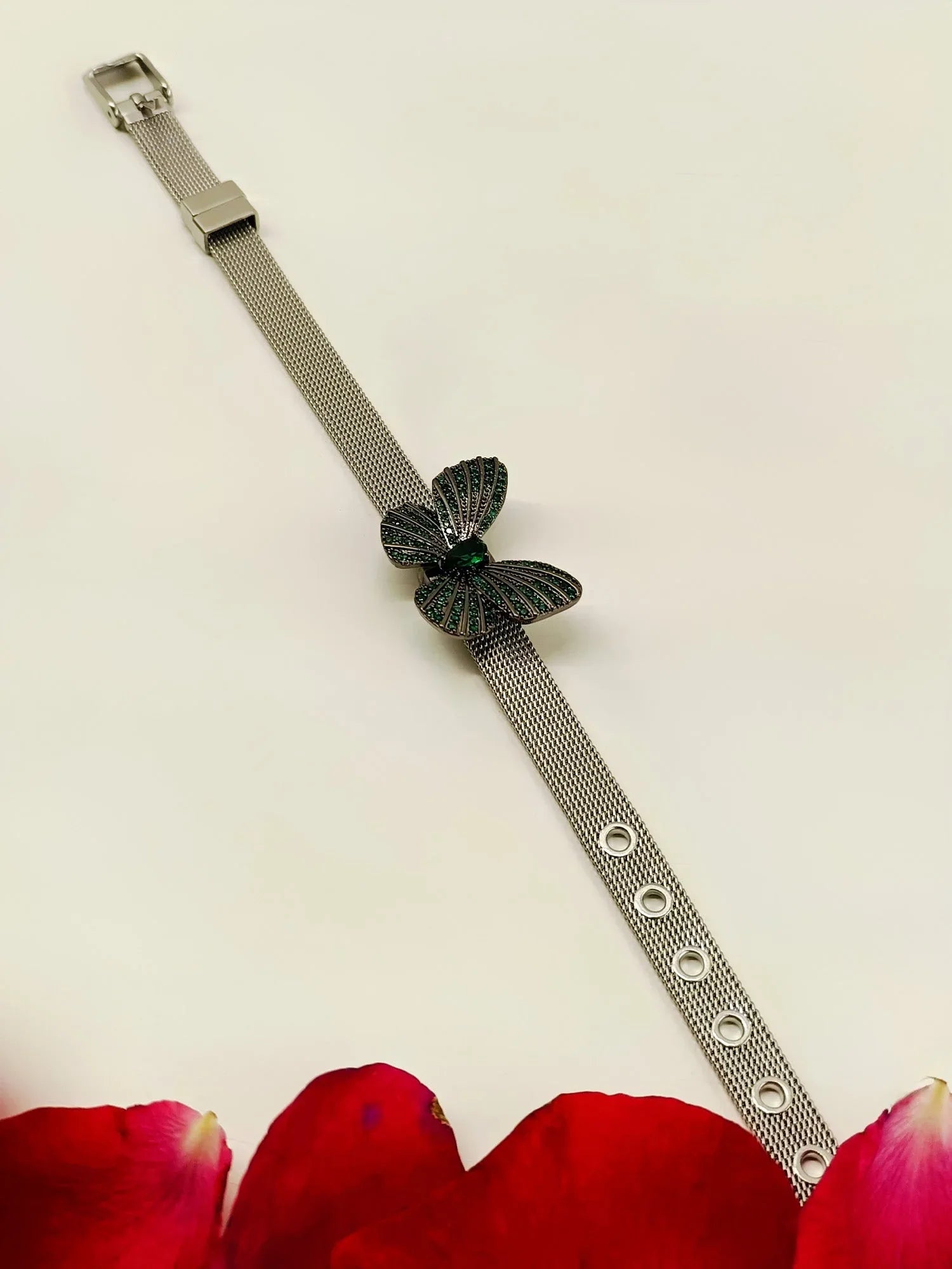 Era Green Butterfly Shape Victorian Bracelet
