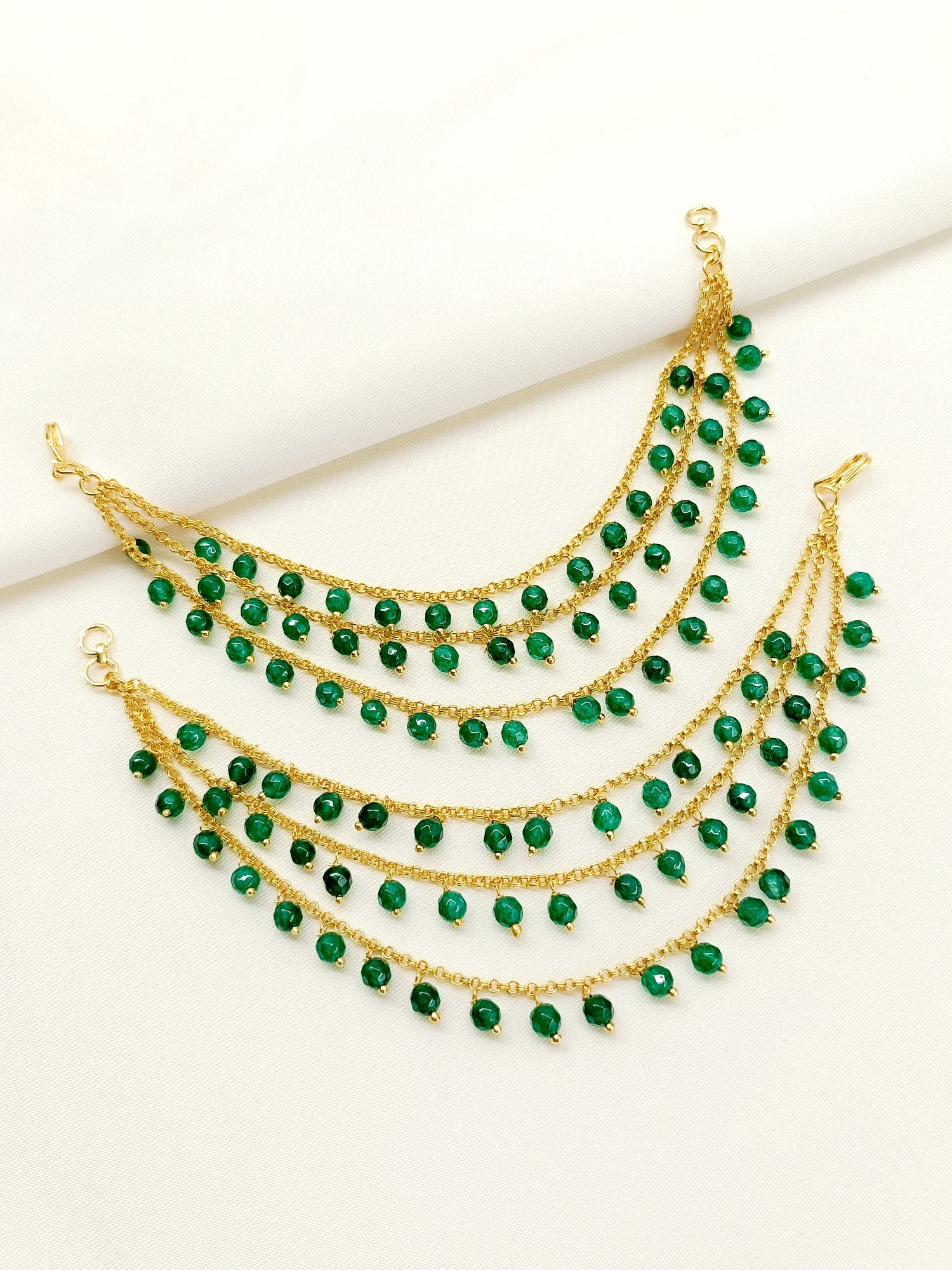 Shalvi Green Traditional Ear Chain
