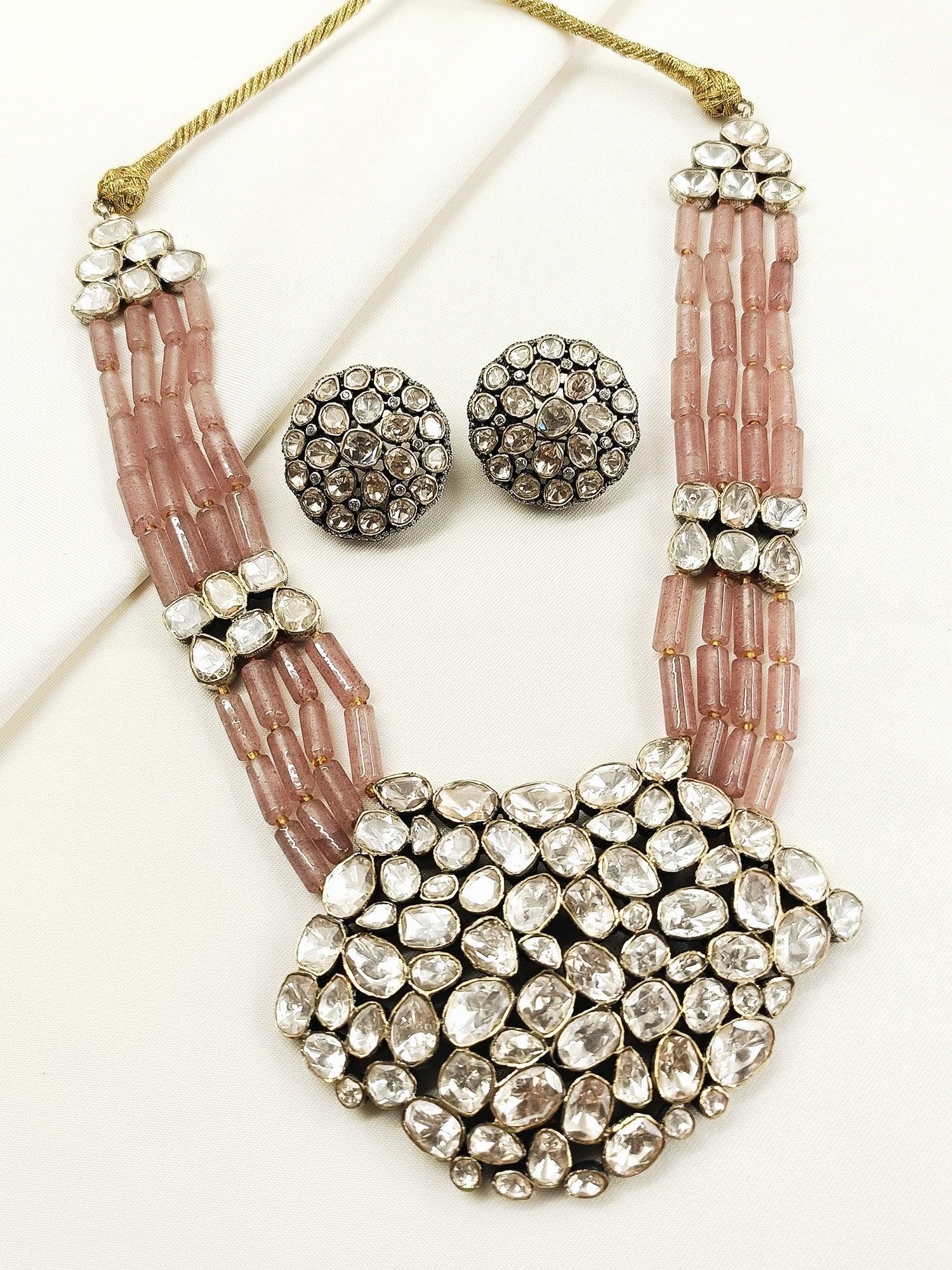 Aaliyah 92.5 Silver Moissonite Necklace Set