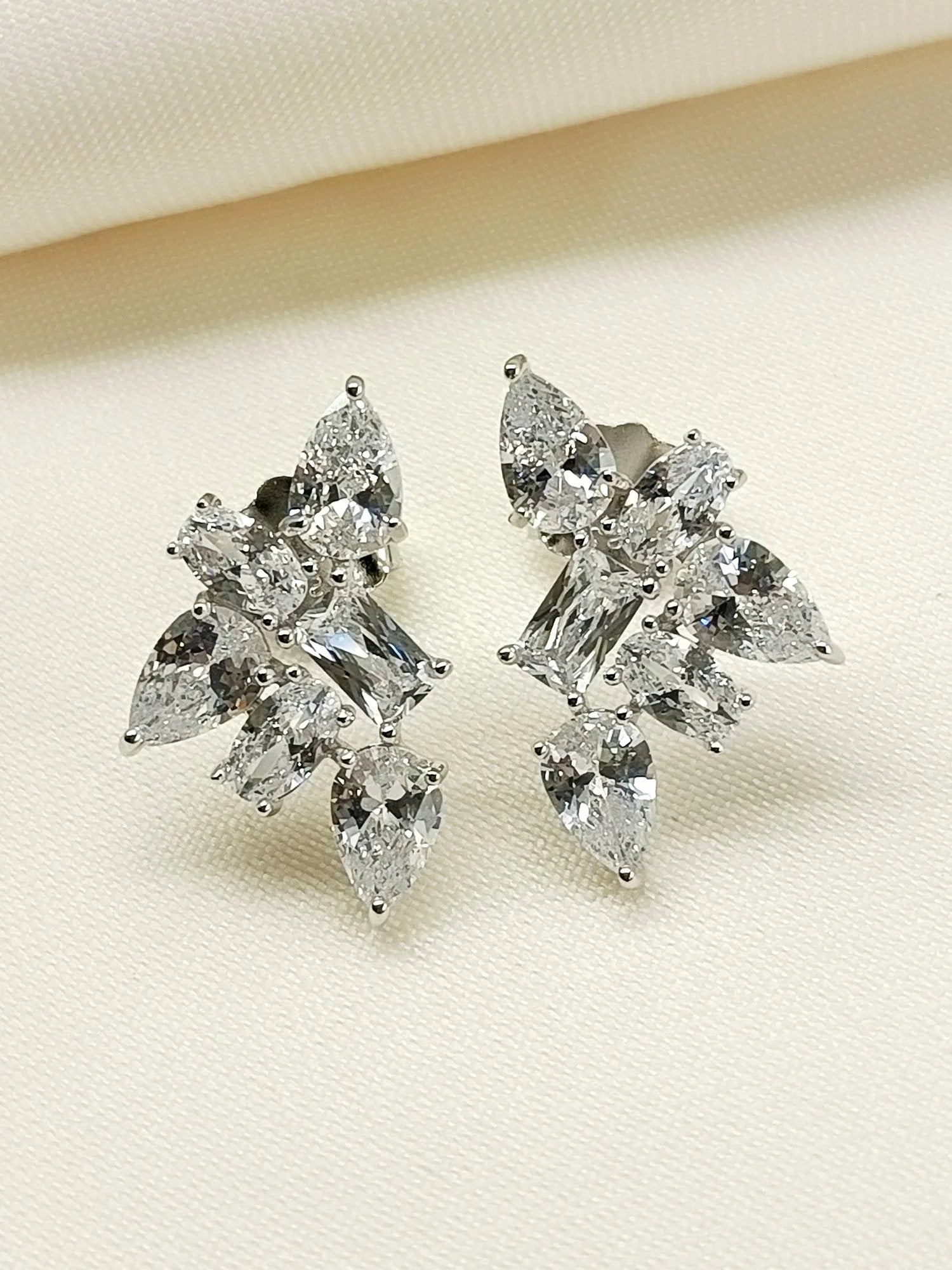 Samiya 92.5 Silver Swarovski Stone Tops