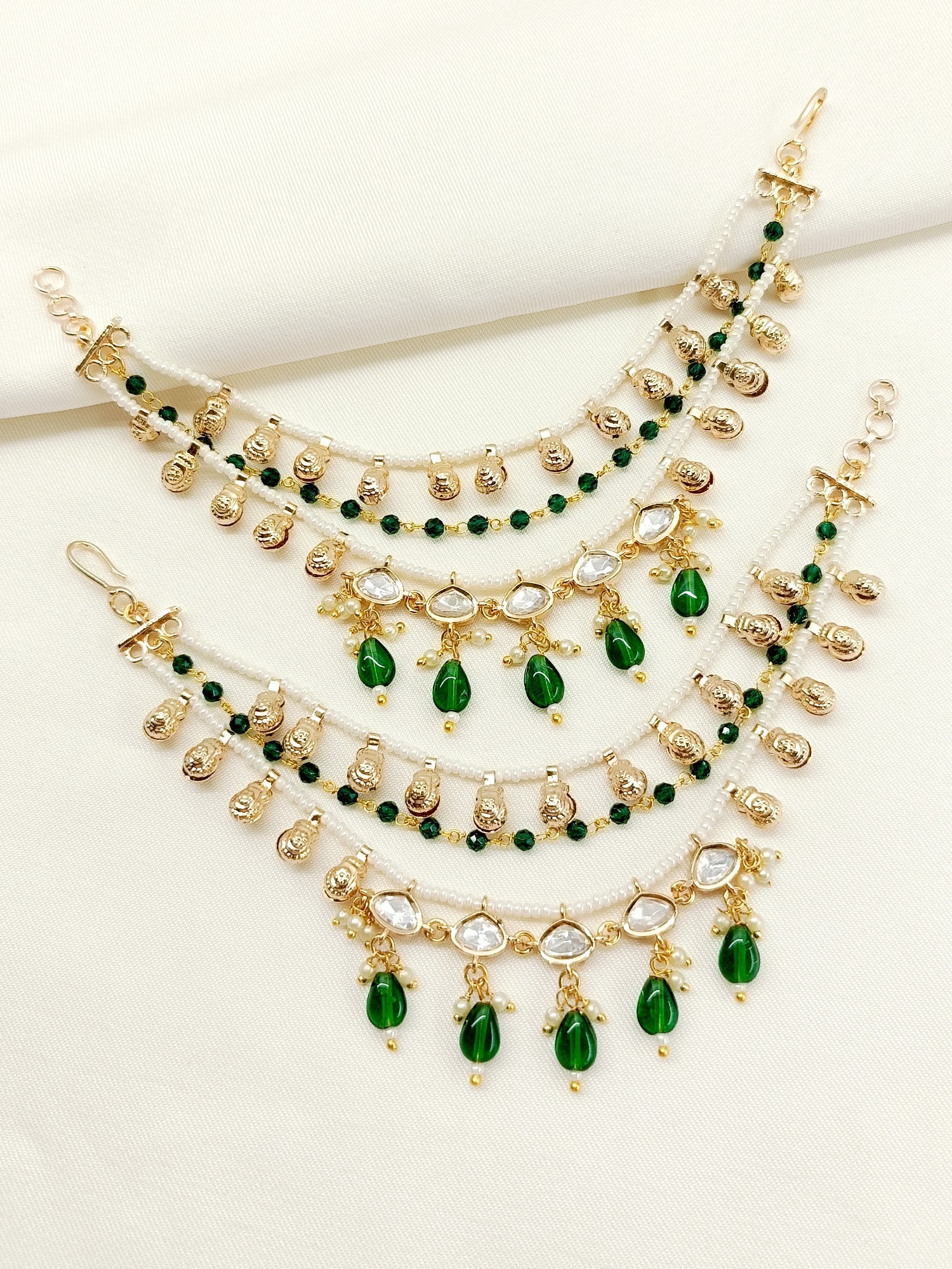 Annu Green Traditional Ear Chain.