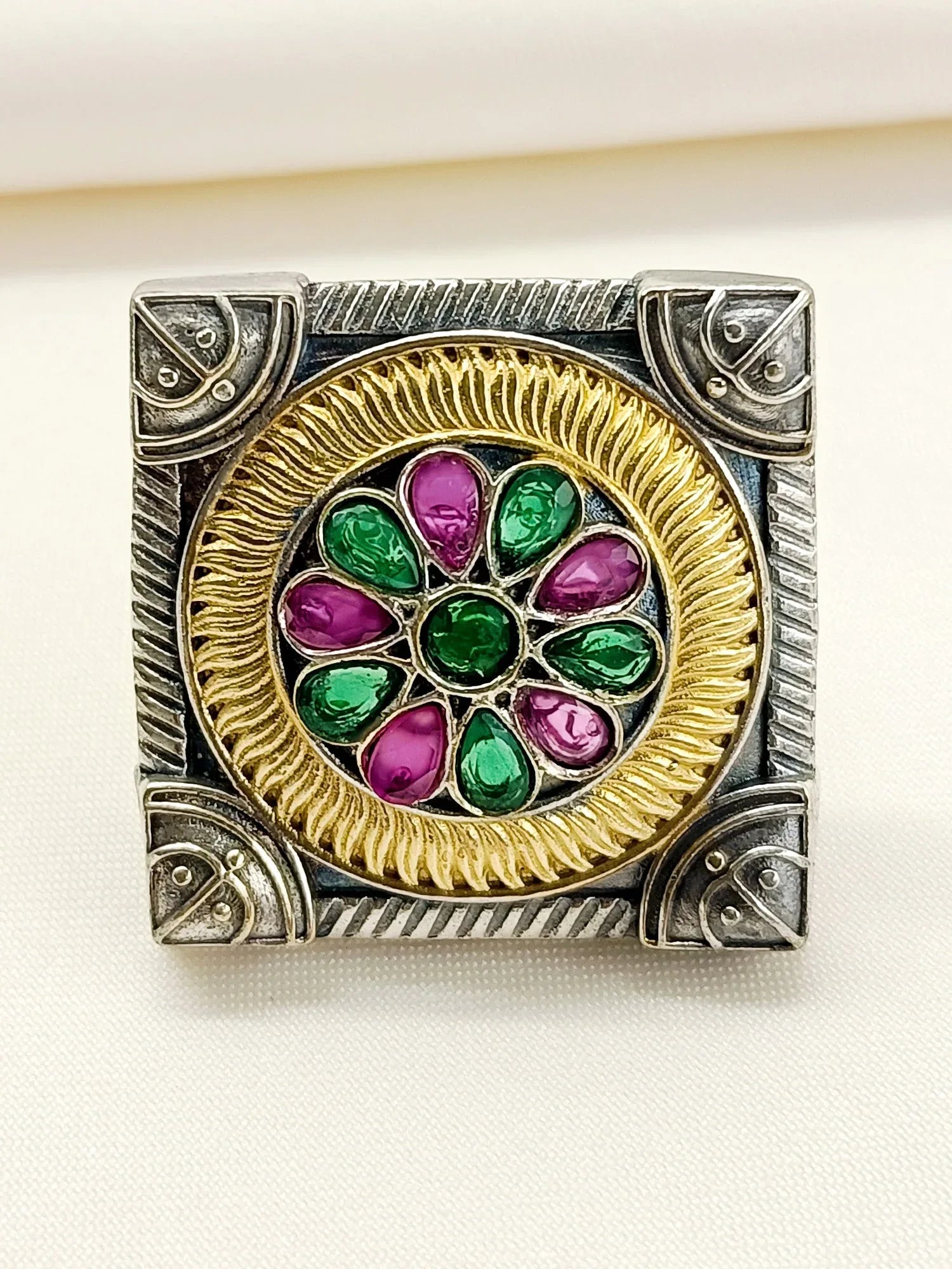 Georgia Multi Colour Oxidized Finger Ring