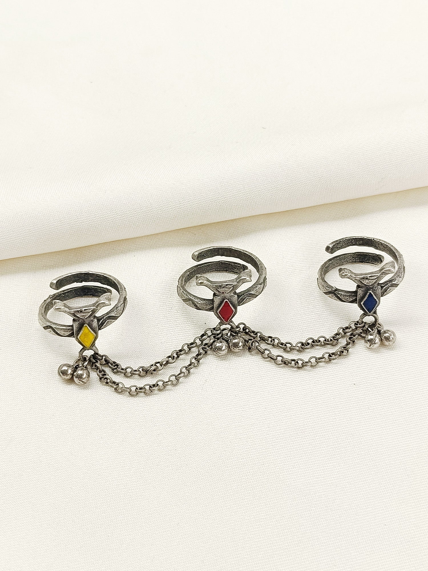 Fritha Multi Colour Oxidized Finger Ring