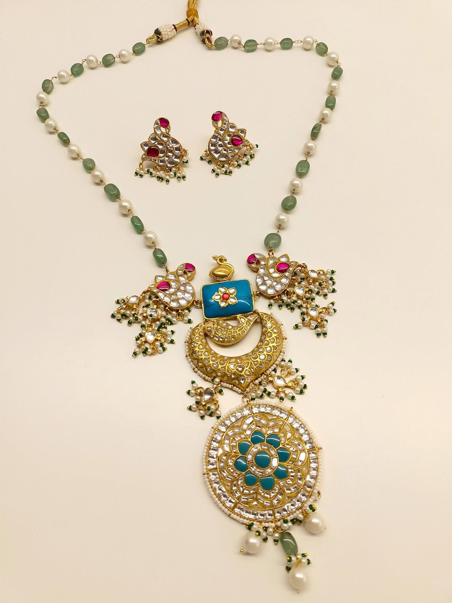 Manika Multi Colour Long Kundan Set - qivii