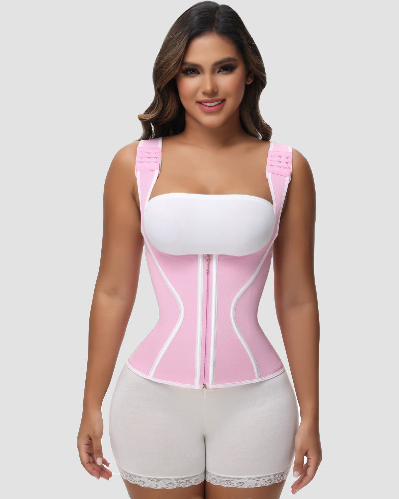 Shapshe® Women's Double Compression Bone Waist Trainer Tummy Control Postpartum Corset Vest - By Qivii