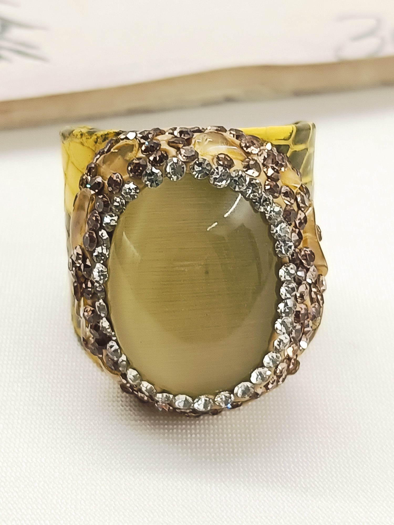 Saniya Yellow Western Finger Ring