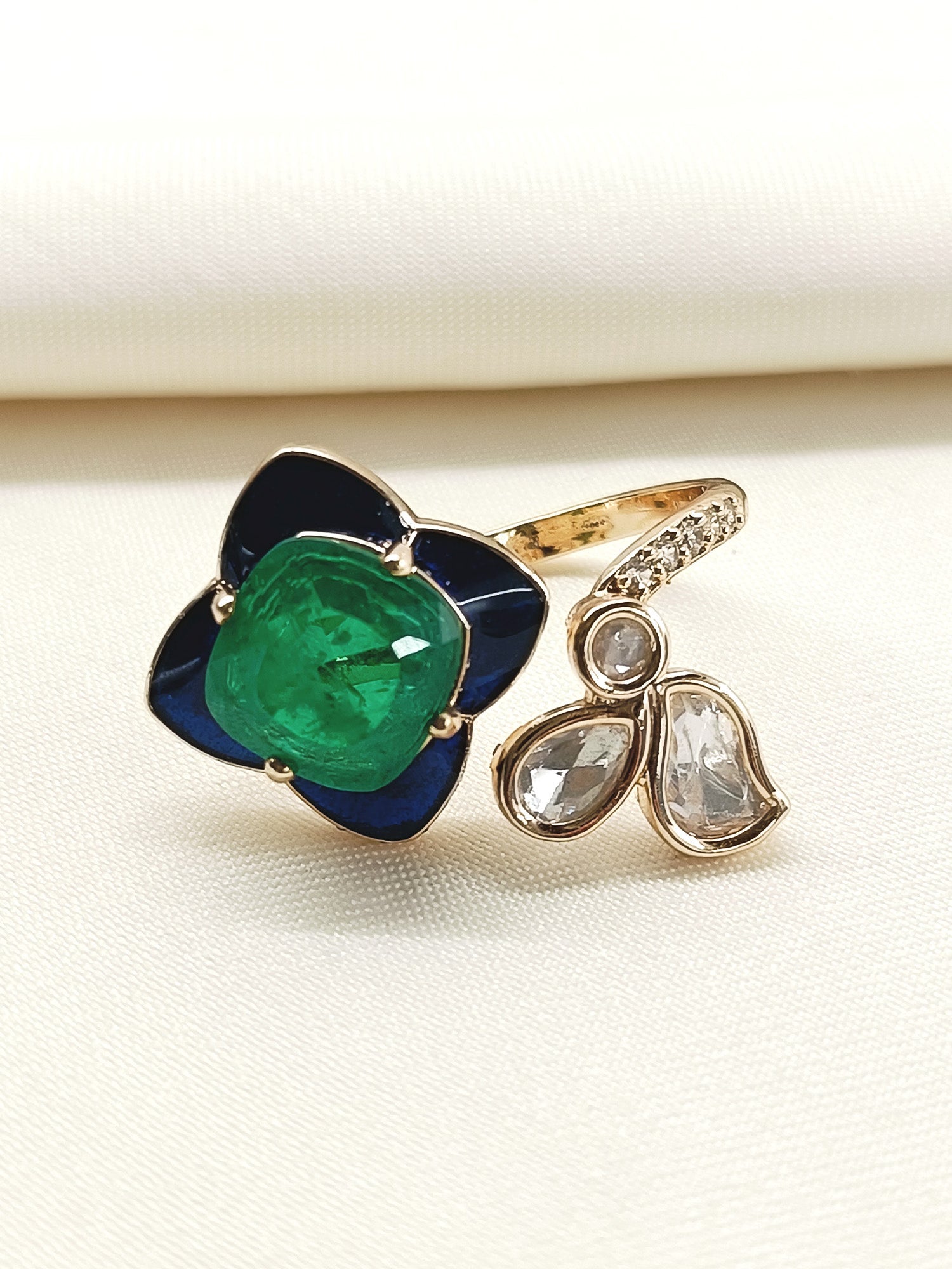 Tanirika Multi Colour Kundan Finger Ring