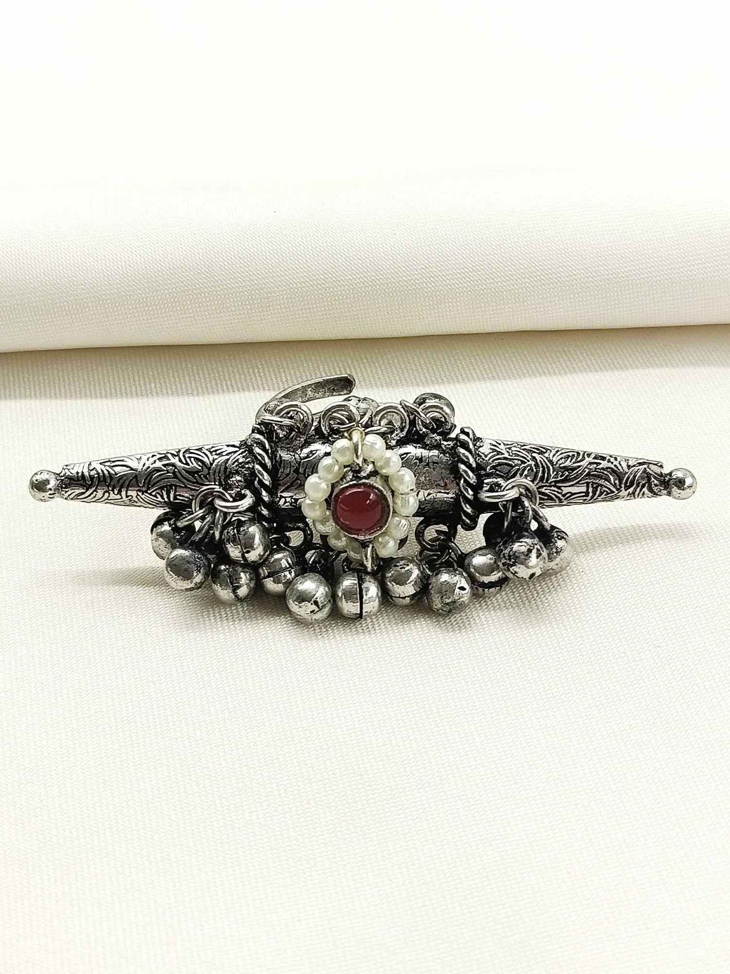 Yasasvini Red Oxidized Finger Ring