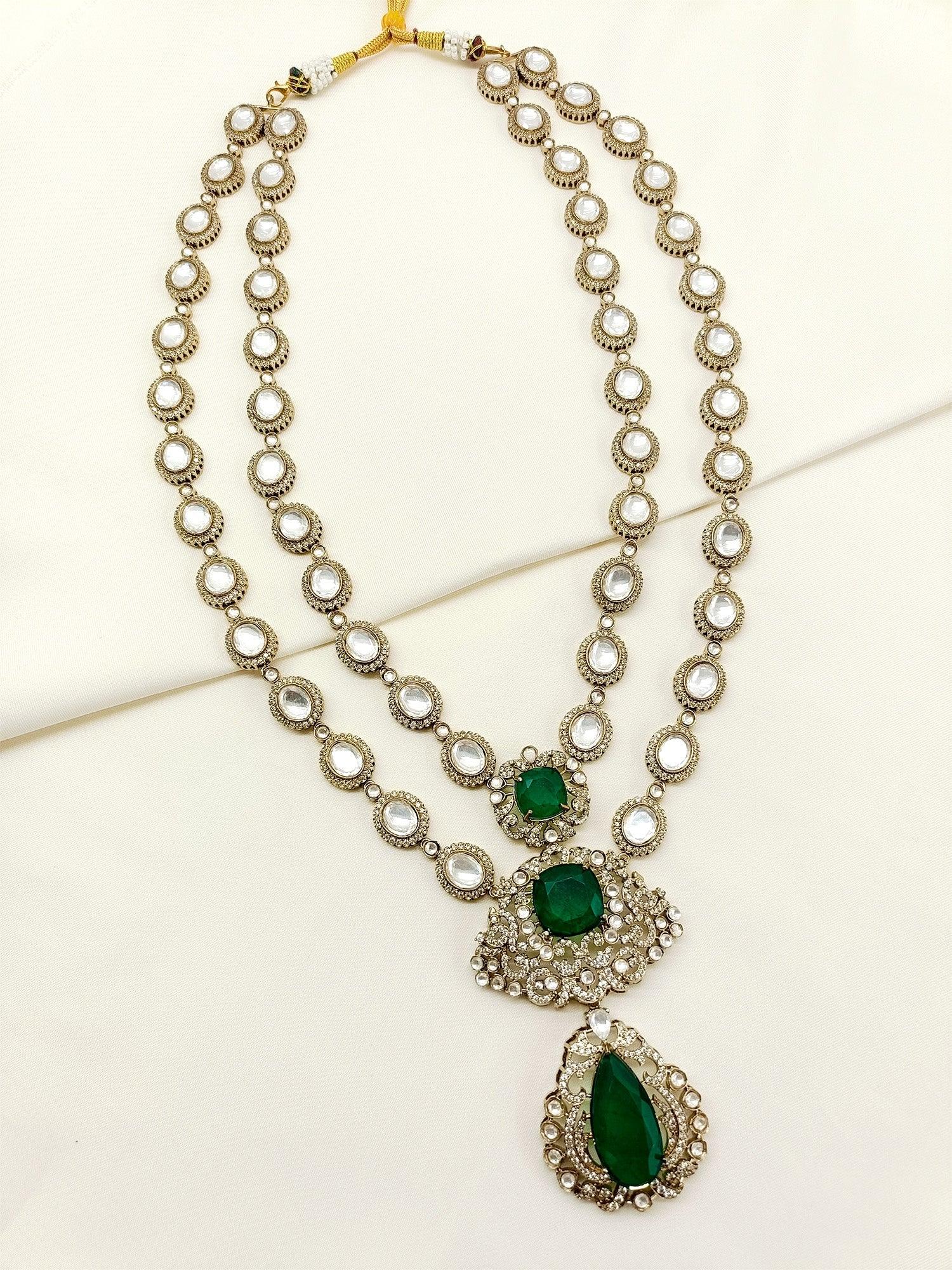 Rajvik Green Groom Victorian Neckpiece