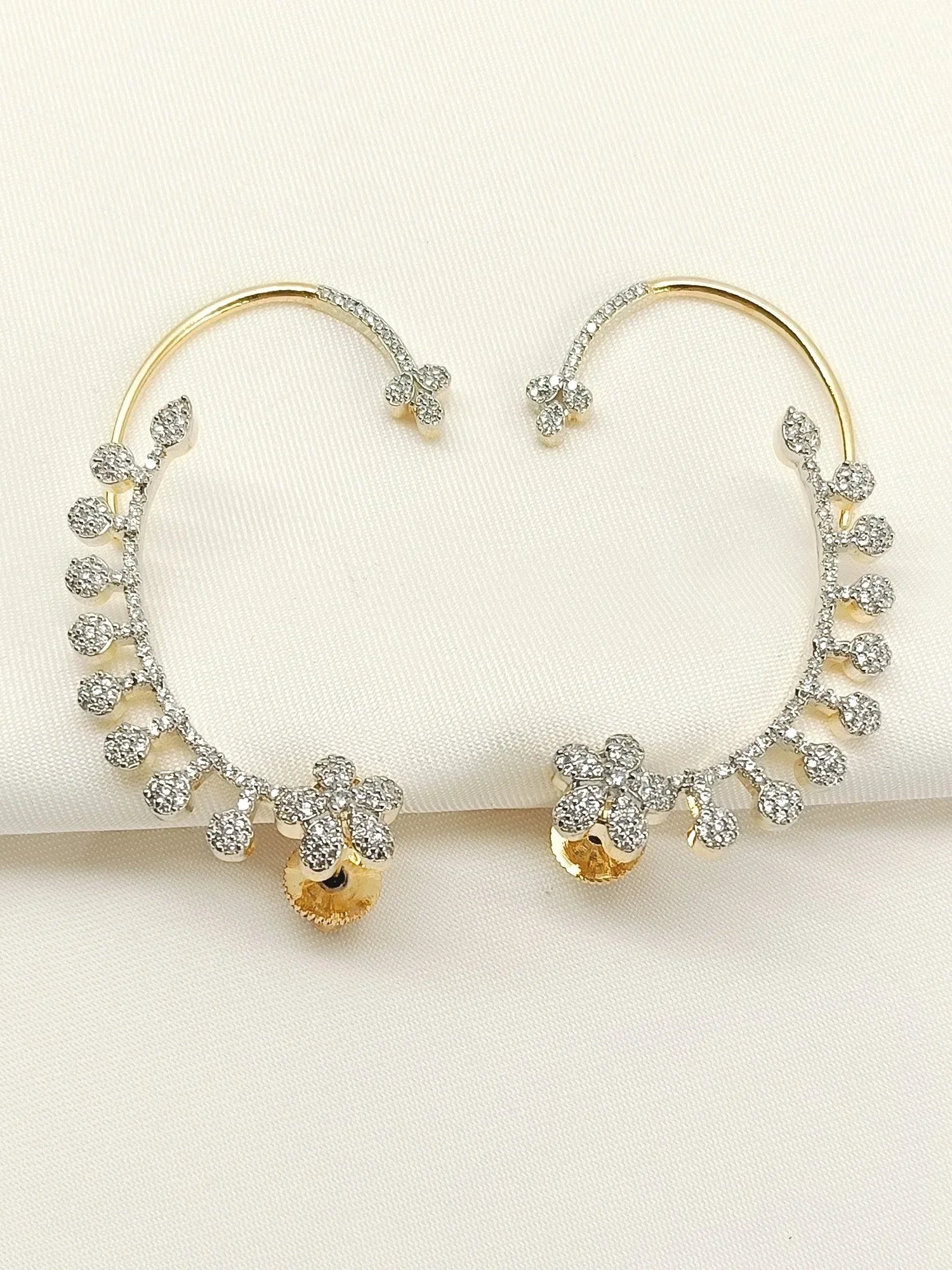 Payal White American Diamond Earrings