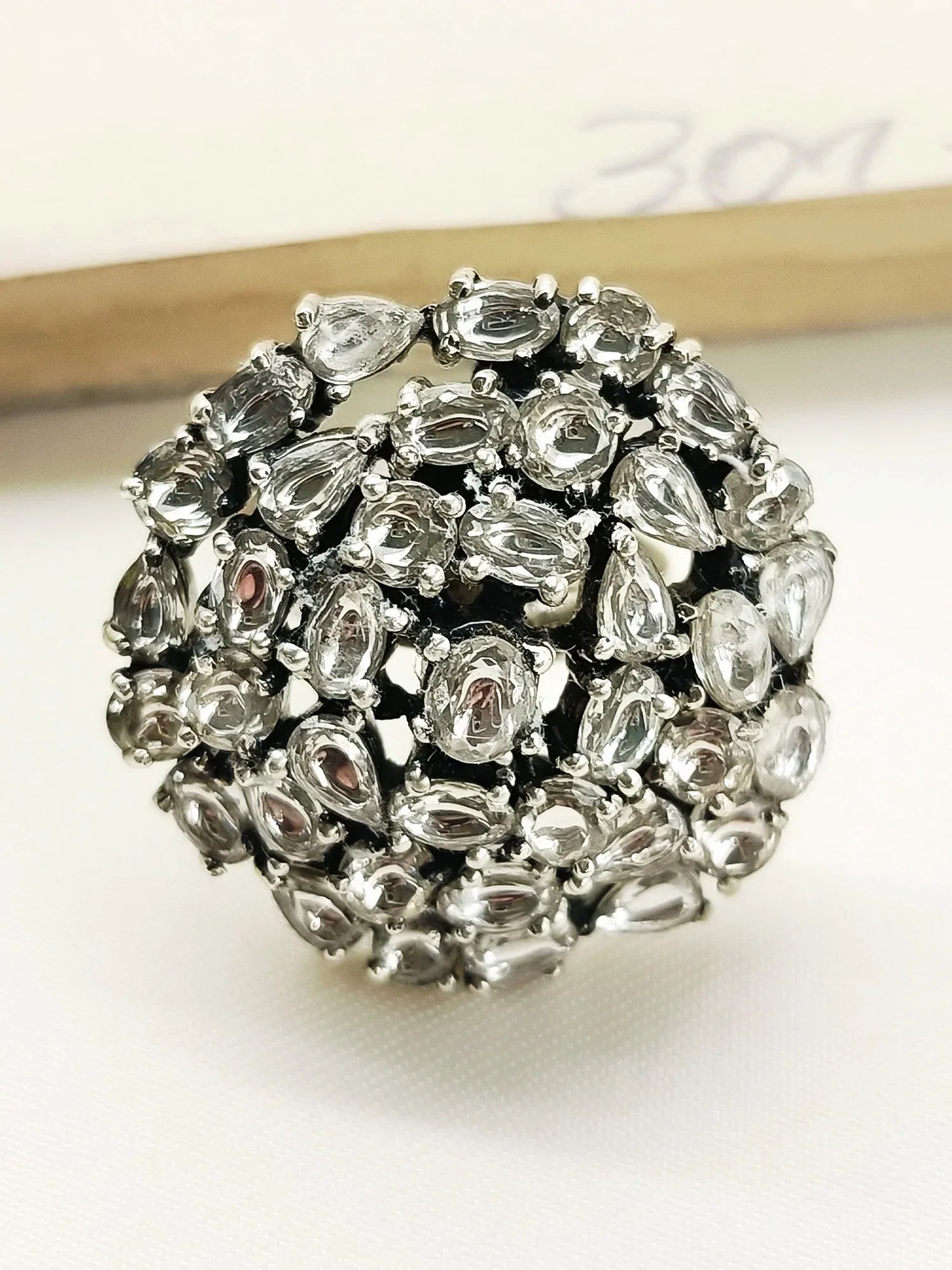 Kiansha 92.5 Silver Moissonite Finger Ring