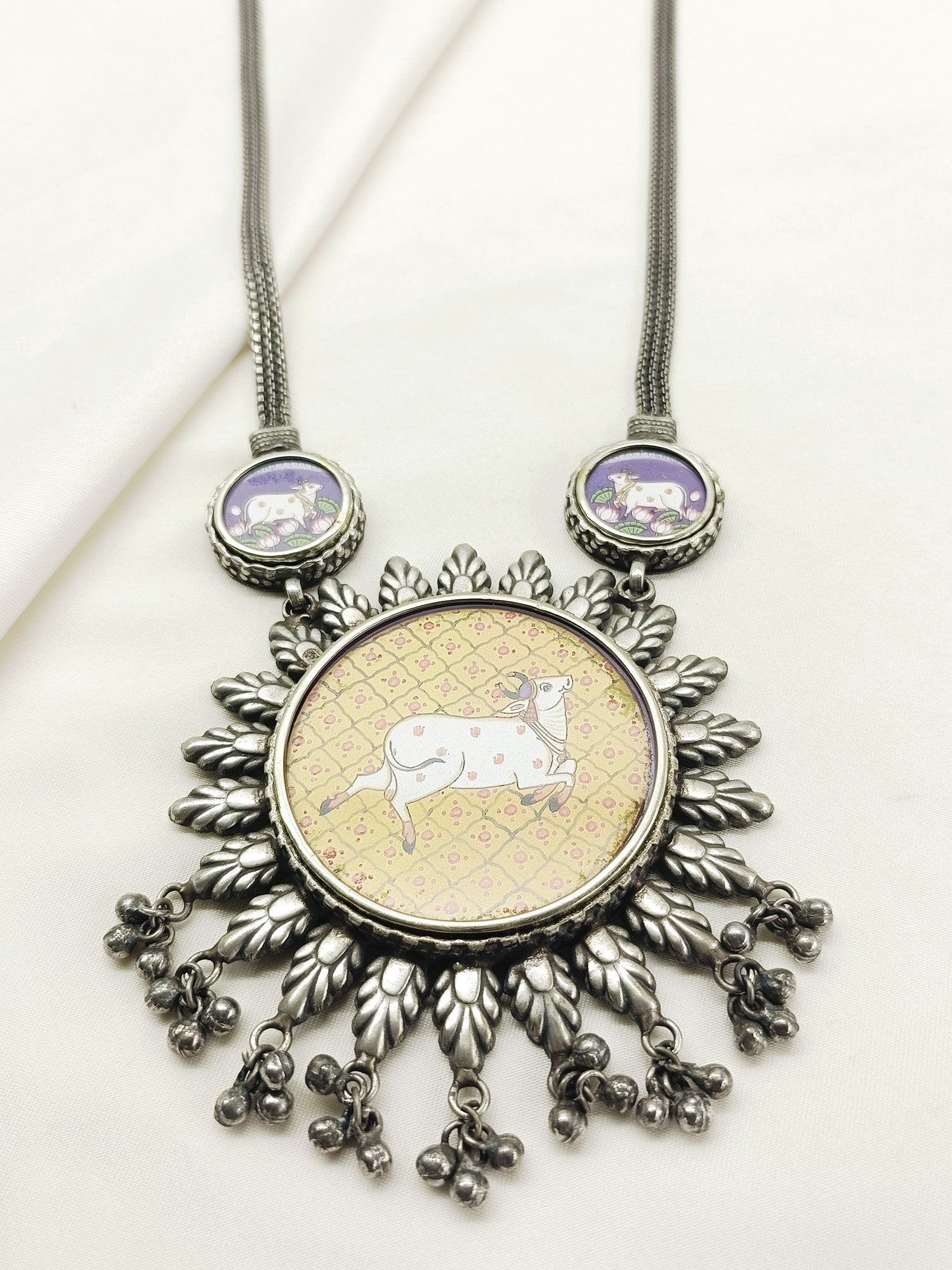 Yoshita Multi Colour Oxidized Neckpiece