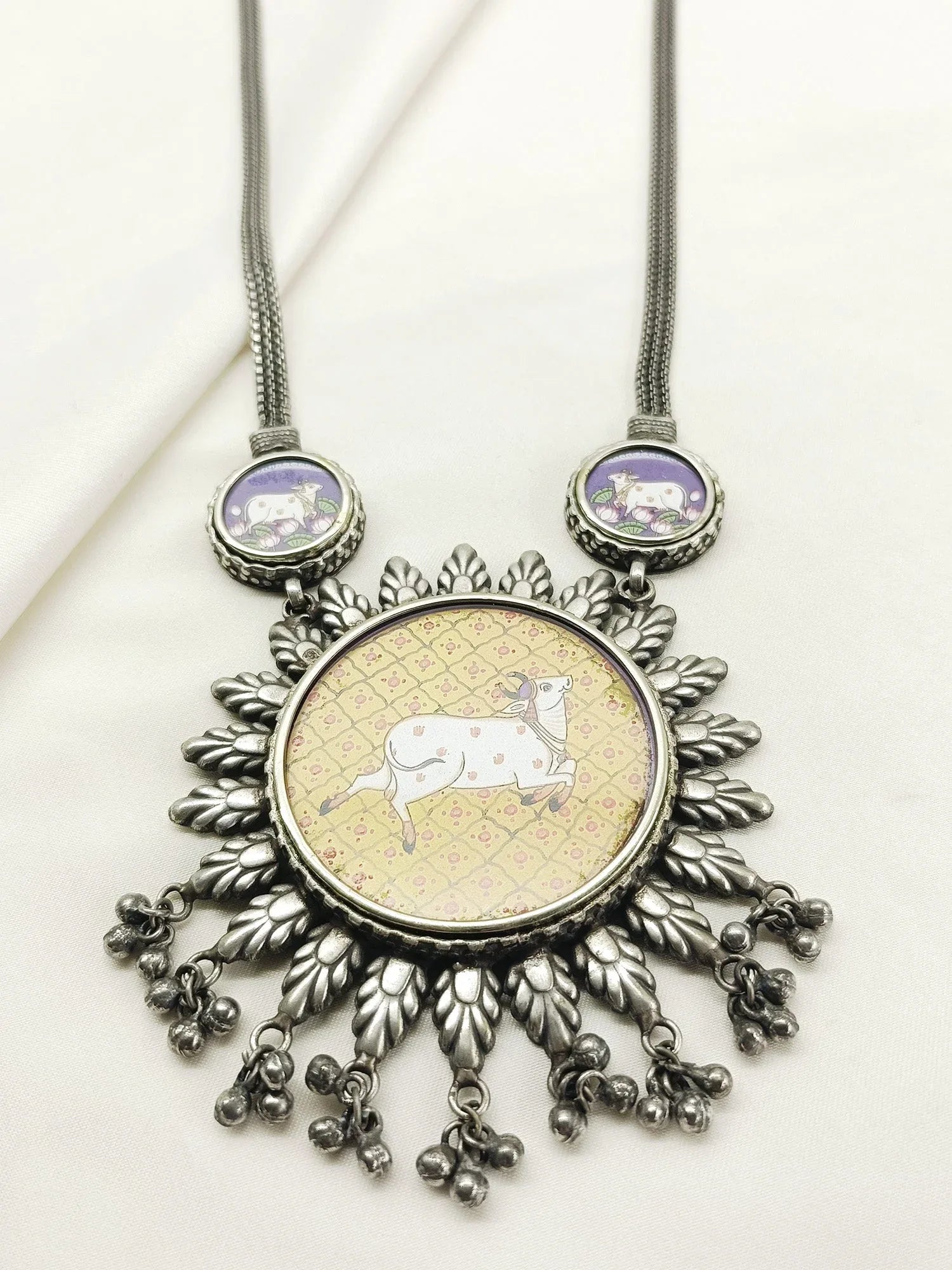 Yoshita Multi Colour Oxidized Neckpiece