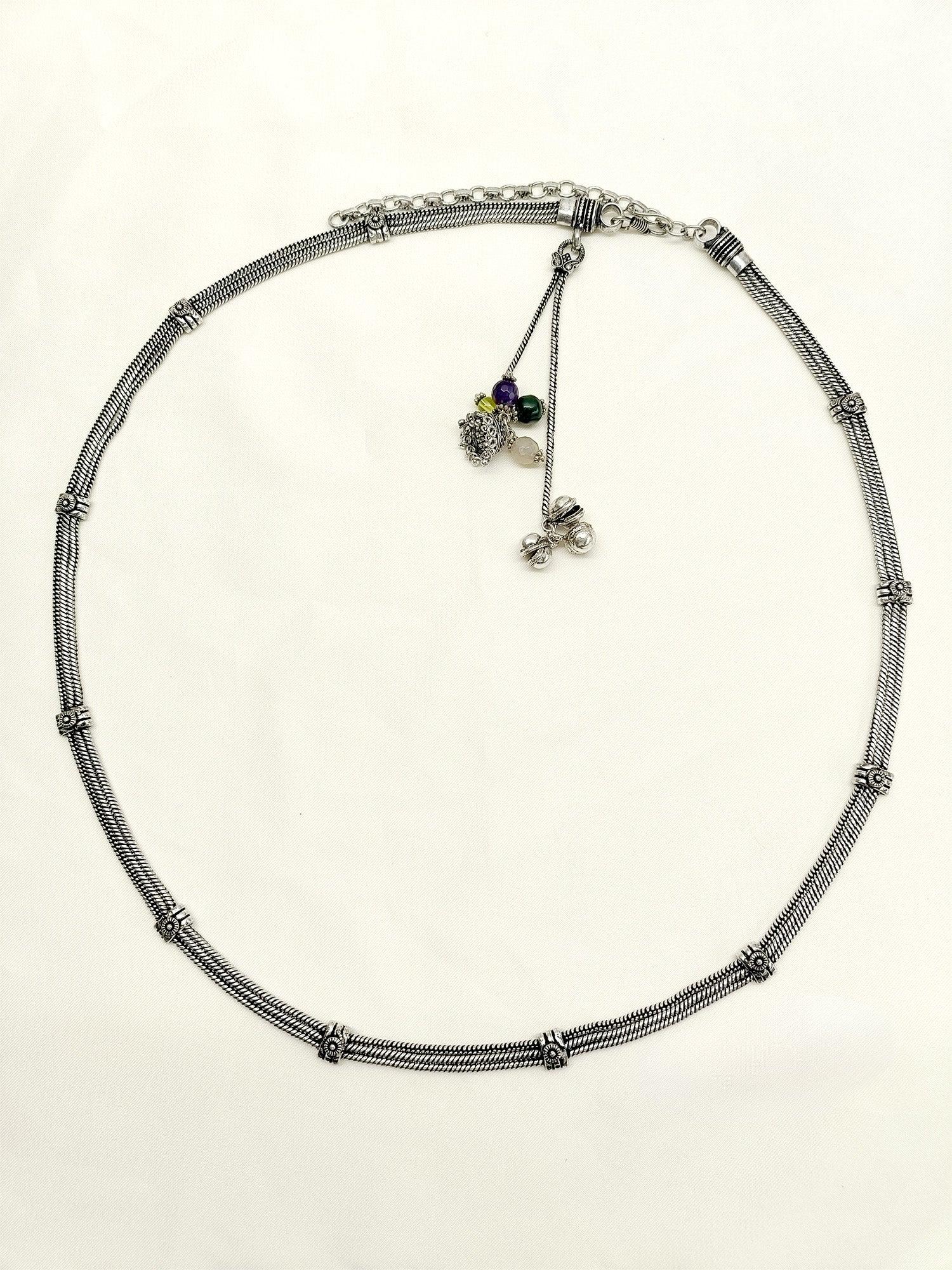 Heera Multi Colour Oxidized Waist Belt